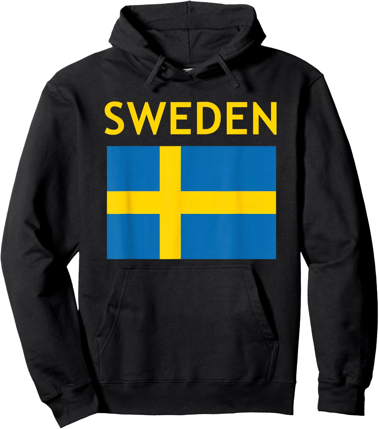 Kids Vintage Sweden Flag Swedish Souvenir Boys Girls Toddler Hoodie - Hoodie | Black