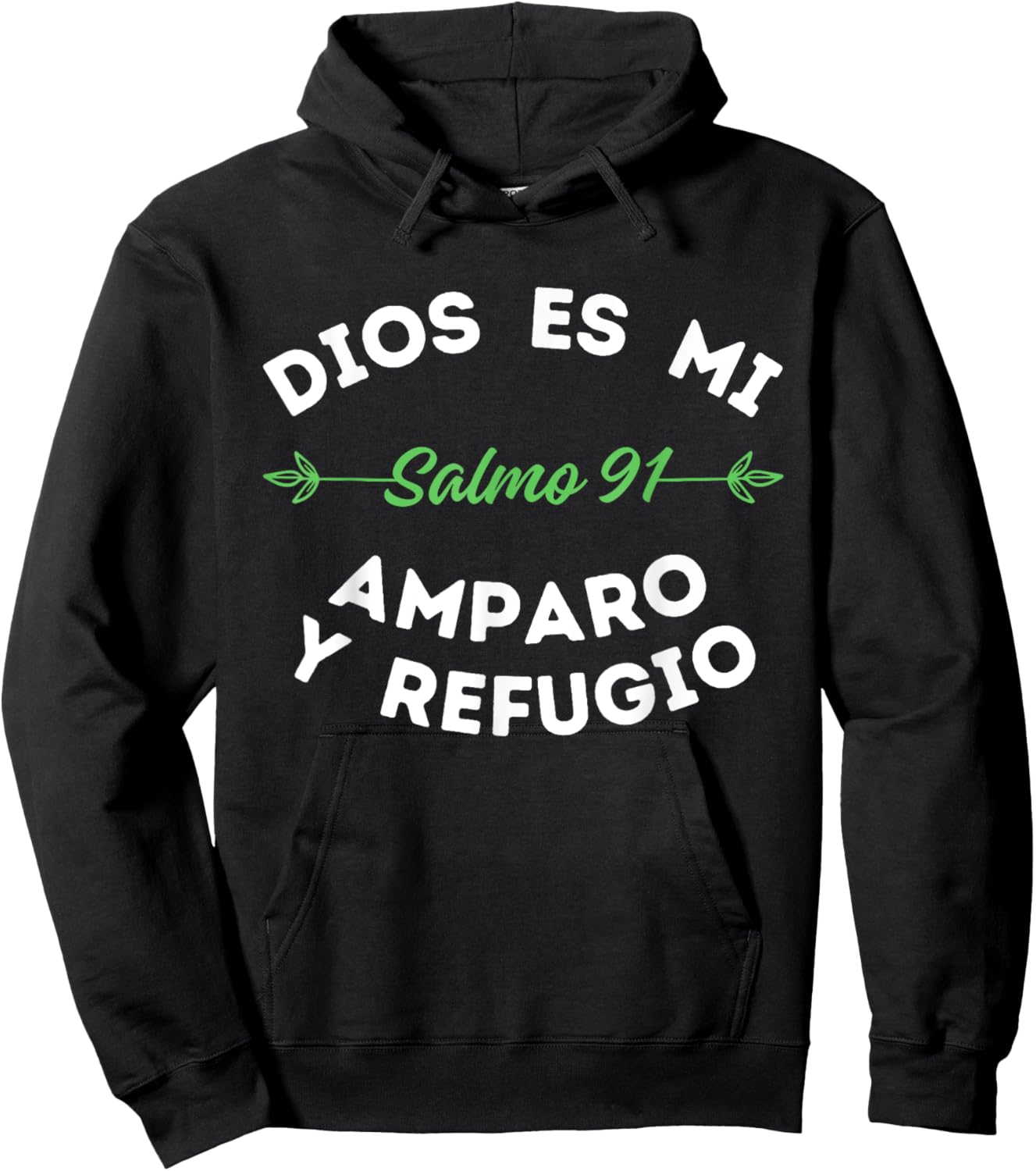 Psalms 91 or Salmo 91, Christian Bible Verses in Spanish Hoodie - Hoodie | Black