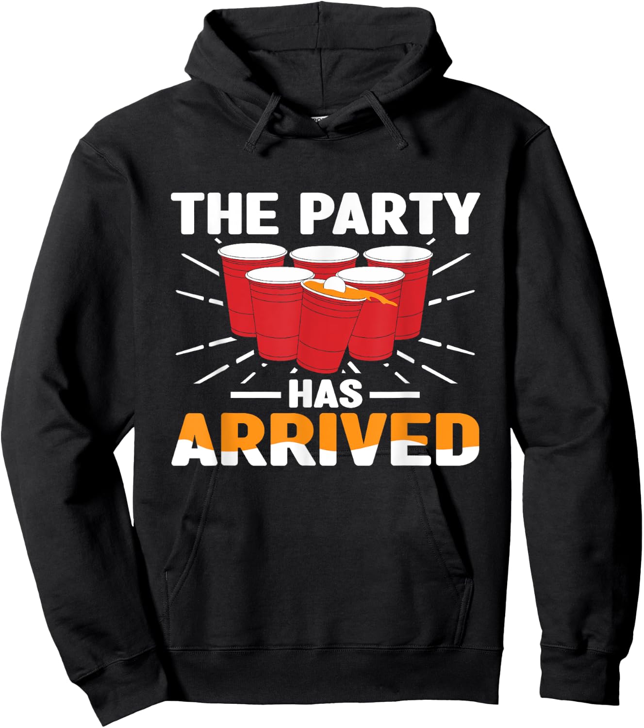 The Party Has Arrived Beer Ping Pong Beer Pong Hoodie - Hoodie | Black