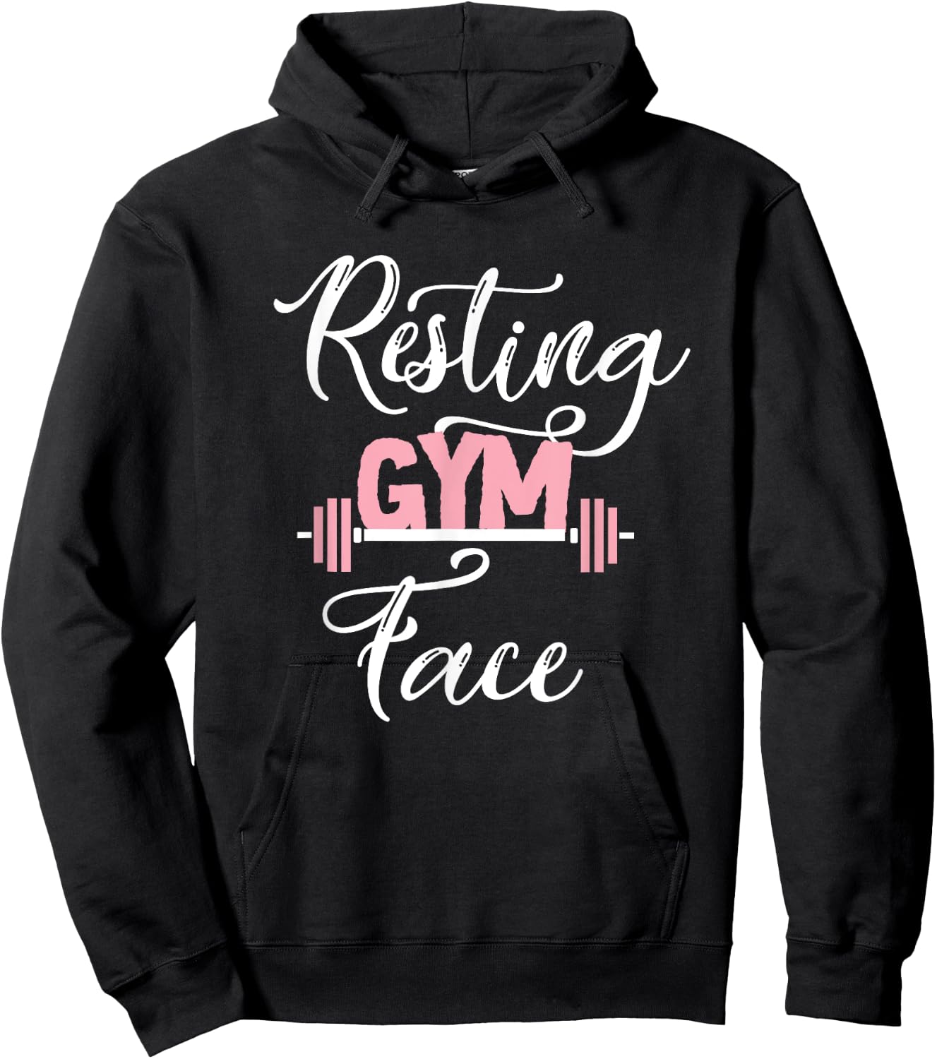 Resting Gym Face Funny Cool Workout Fitness Saying Quote Hoodie - Hoodie | Black