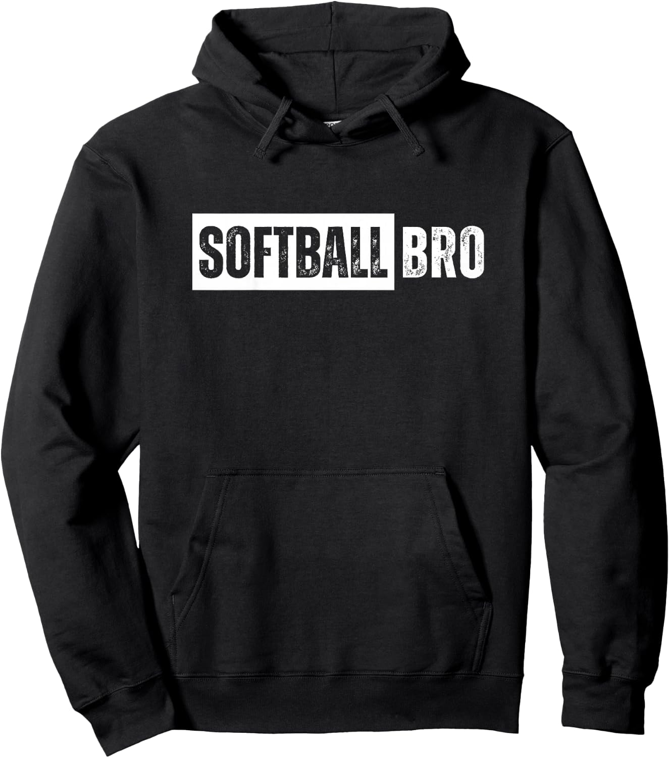 Kids Softball Brother Toddler Bro Hoodie - Hoodie | Black