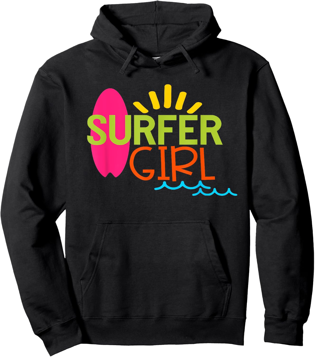 Surfer Girl Hoodie - Hoodie | Black