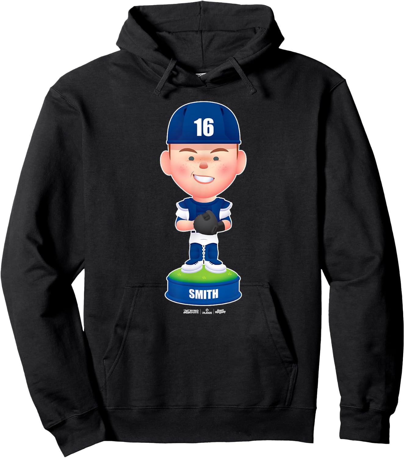 Will Smith Los Angeles Baseball Bobblehead MLBPA Hoodie - Hoodie | Black