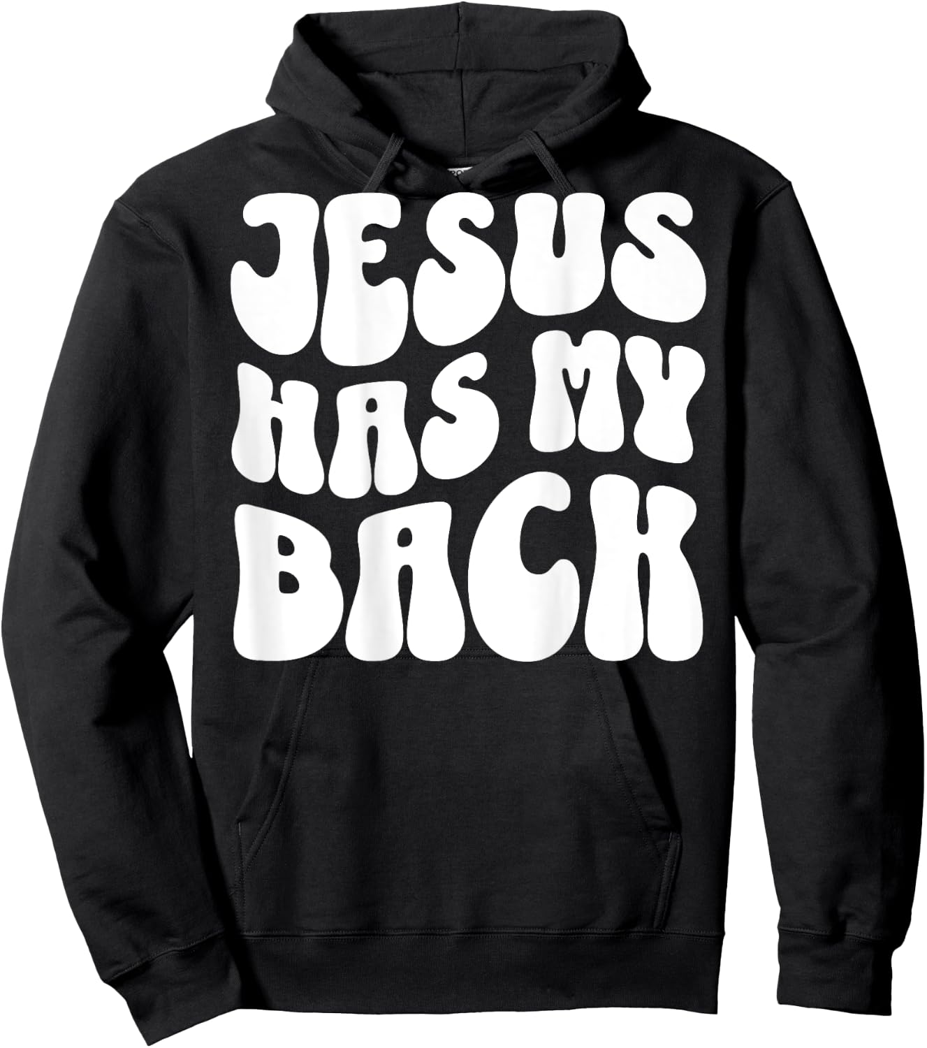 Jesus Has My Back (On Back) Christian Hoodie - Hoodie | Black