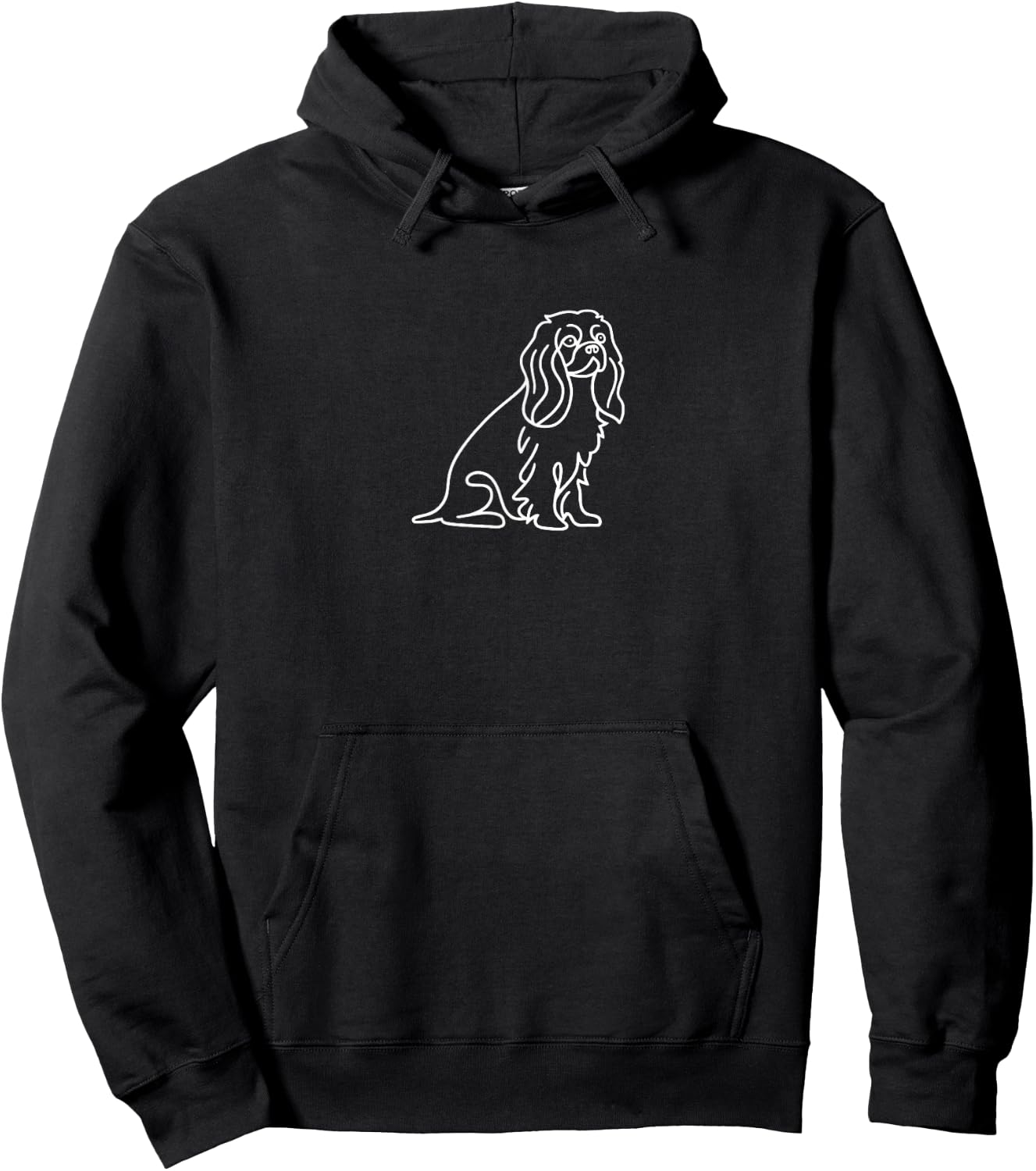 Cavalier King Charles Spaniel - Minimalist Dog Lover Hoodie - Hoodie | Black