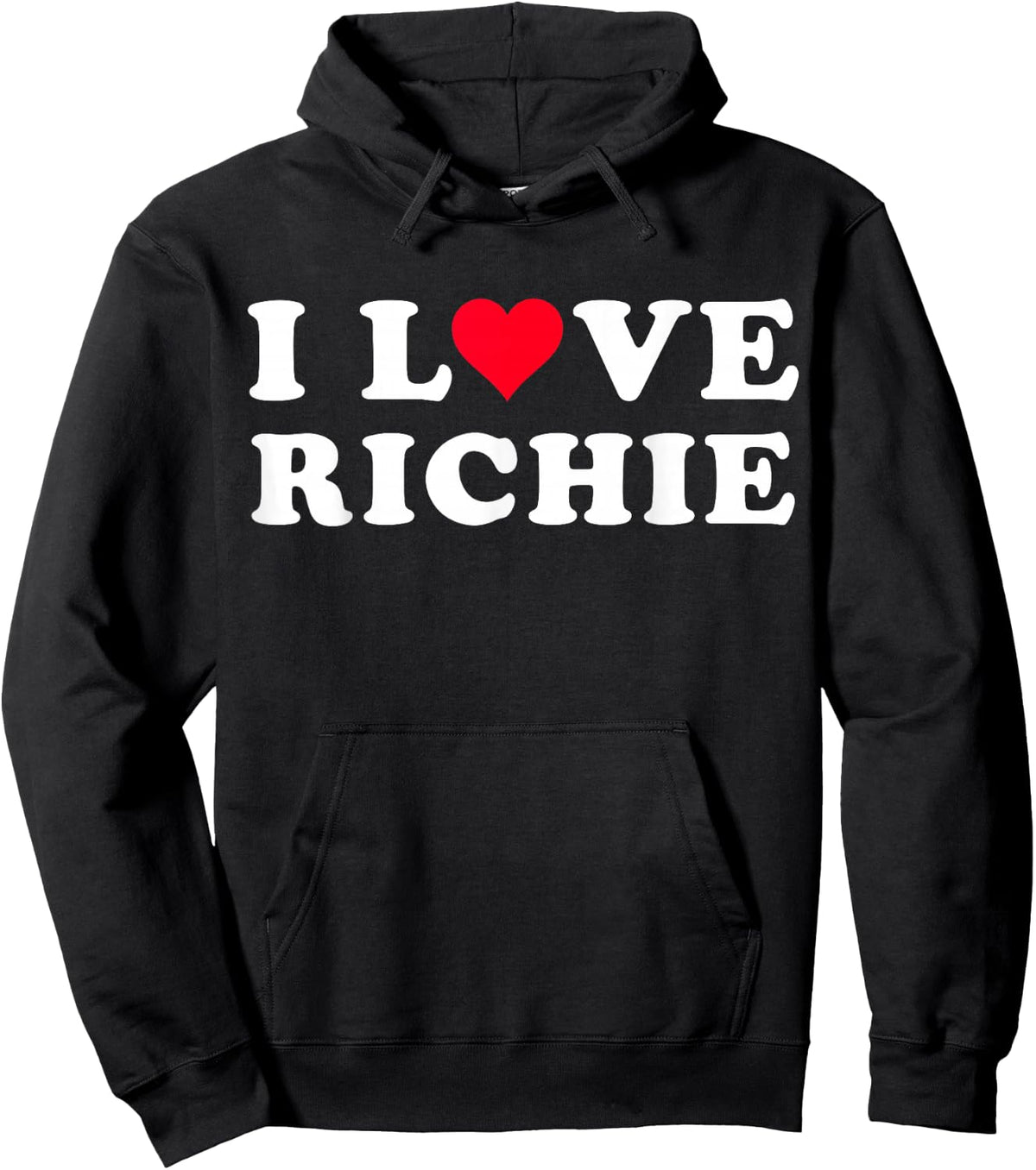 I Love Richie Matching Girlfriend & Boyfriend Richie Name Hoodie - Hoodie | Black