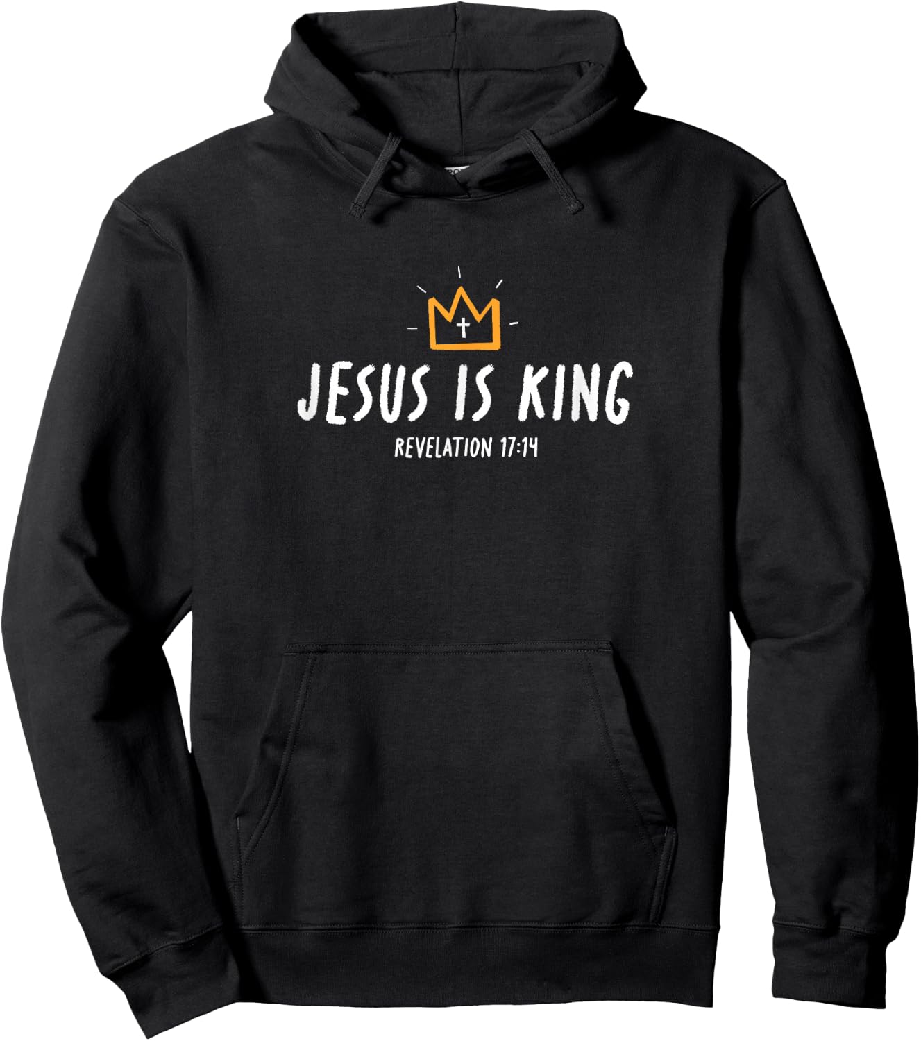 Jesus is King, Christ is King, King of Kings Lord of Lords , Small, Black Hoodie - Hoodie | Black