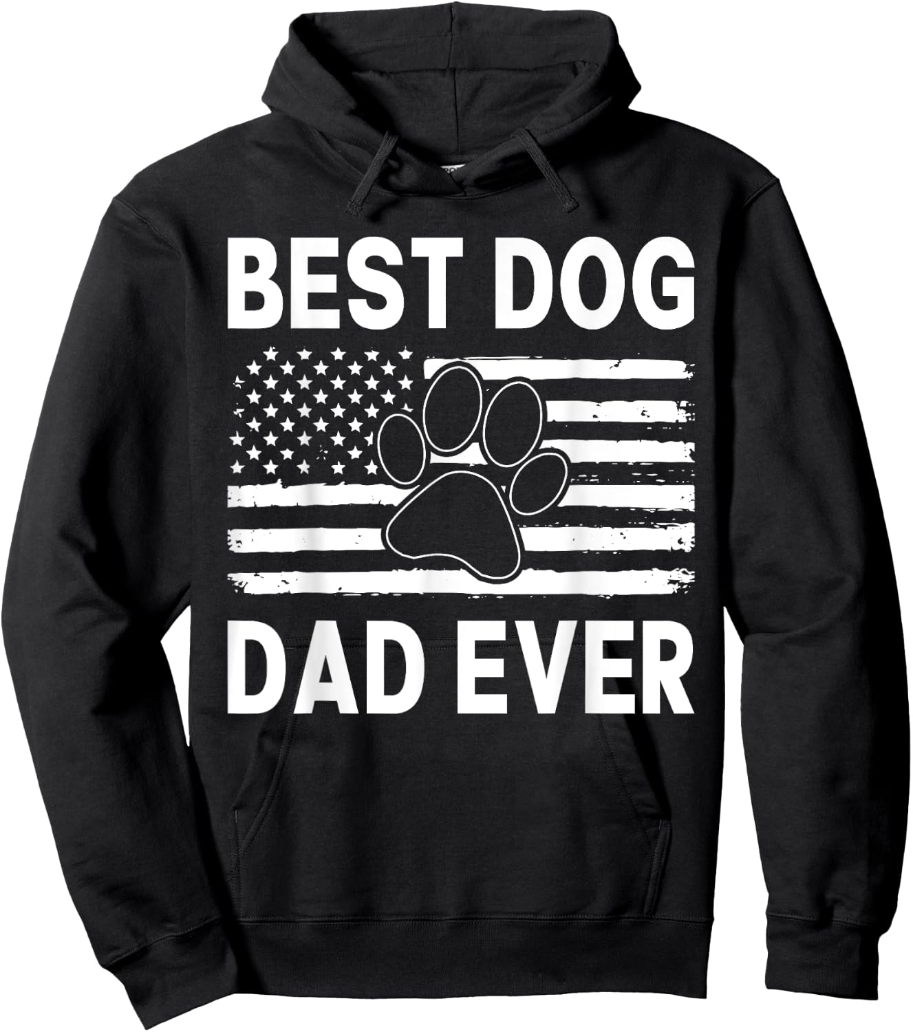 Funny Dad Fathers Day Dog Dad Hoodie - Hoodie | Black