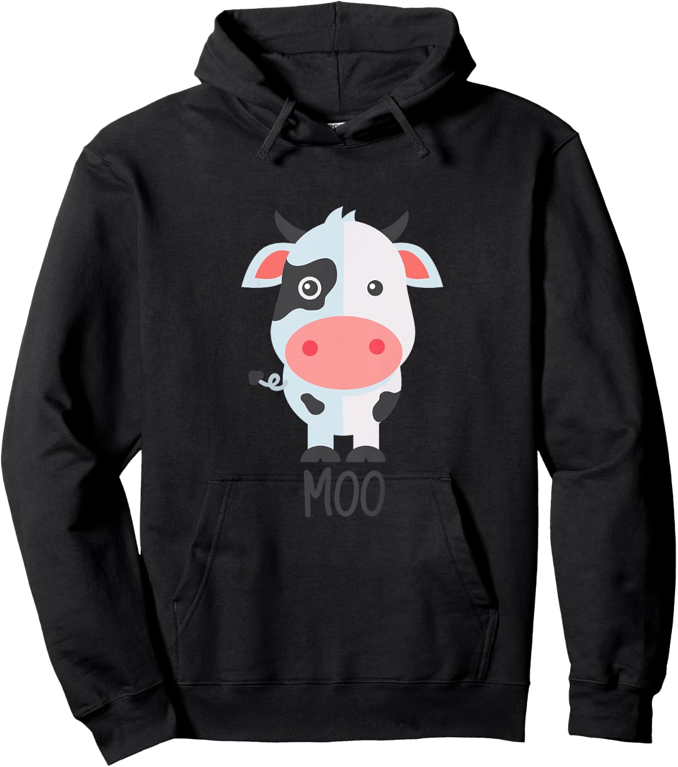 Cute Moo Cow Shirt Hoodie - Hoodie | Black