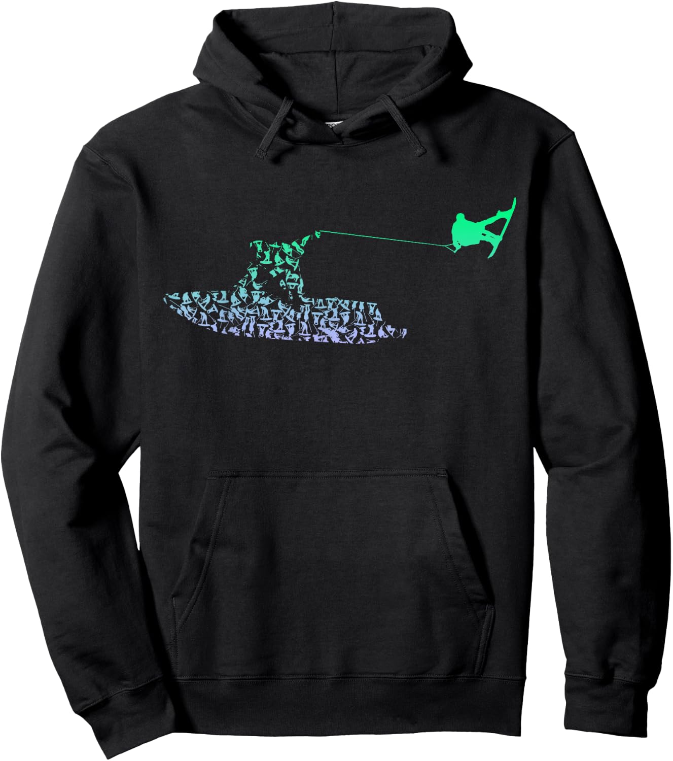 Boys Wakeboarder Shirt | Wakeboard Shirt | Wakeboarding , Small, Black Hoodie - Hoodie | Black