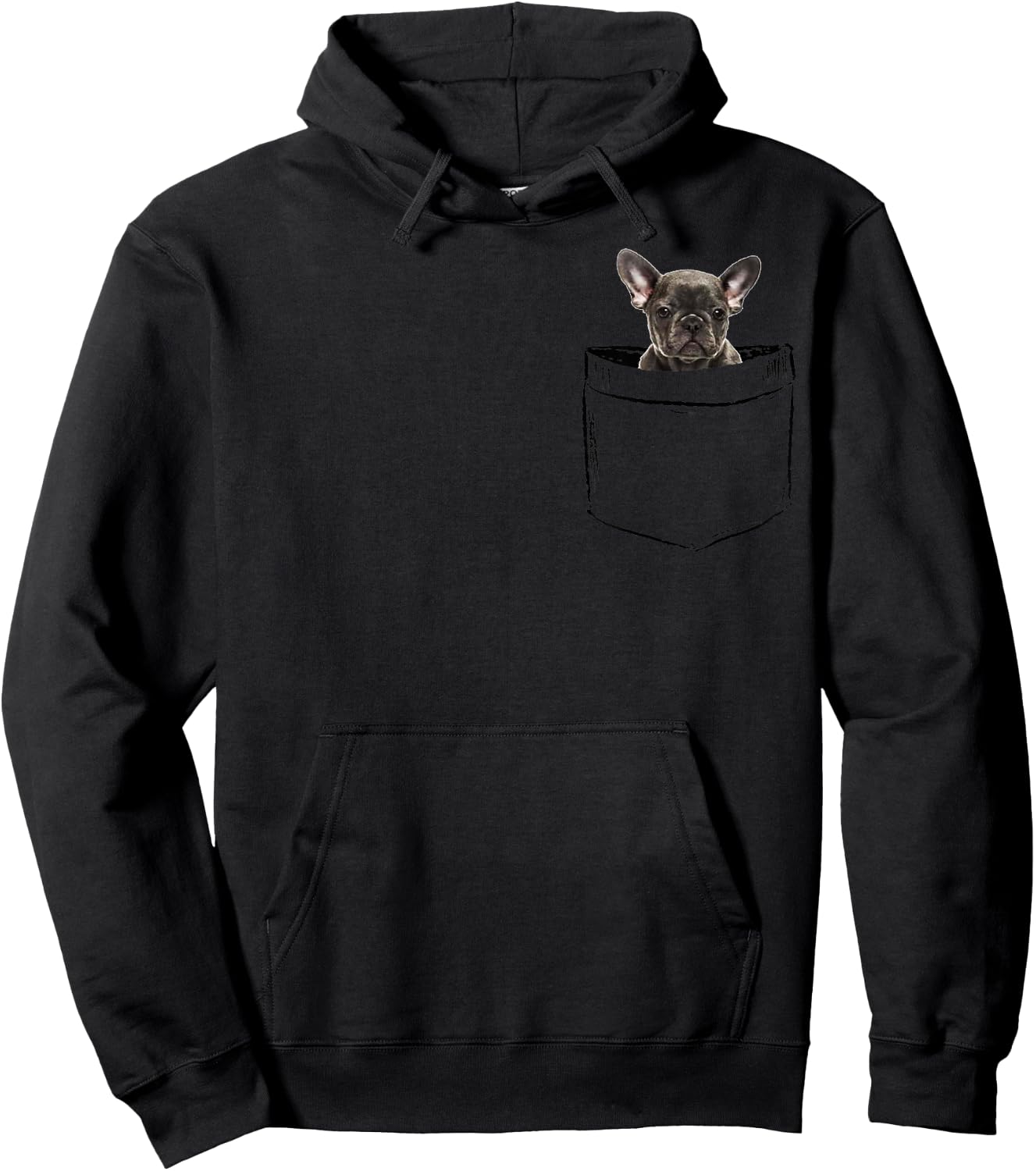 DBA-Art French Bulldog Puppy Costumes Cute Pocket Frenchie, Boy Girl Funny Hoodie - Hoodie | Black