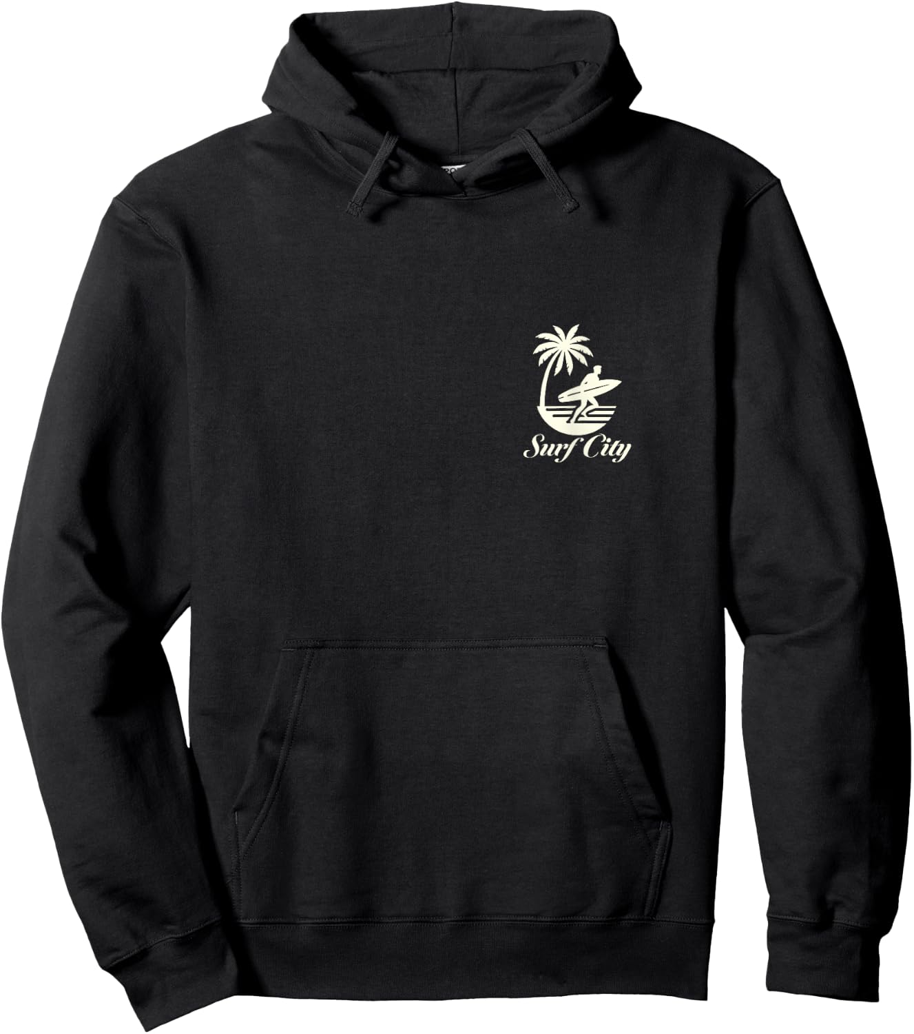 El Salvador Surf City Beach Vintage Hoodie - Hoodie | Black