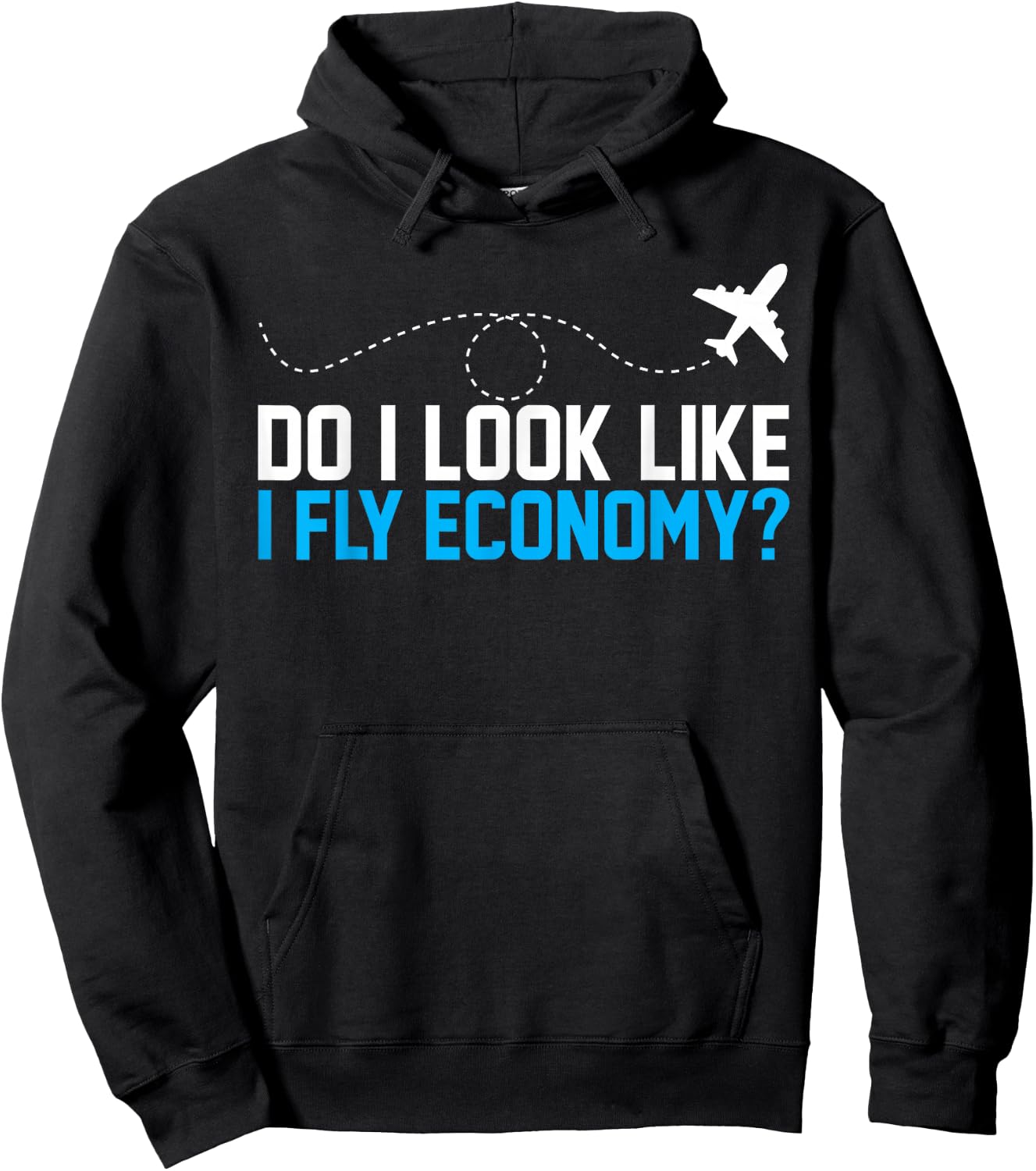 Do I Look Like I Fly Economy ? Funny First Class Airplane Hoodie - Hoodie | Black