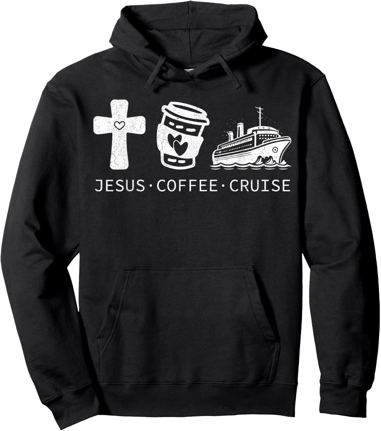 Jesus Coffee Cruise Funny Christian Vacation Cruising Lovers Hoodie - Hoodie | Black