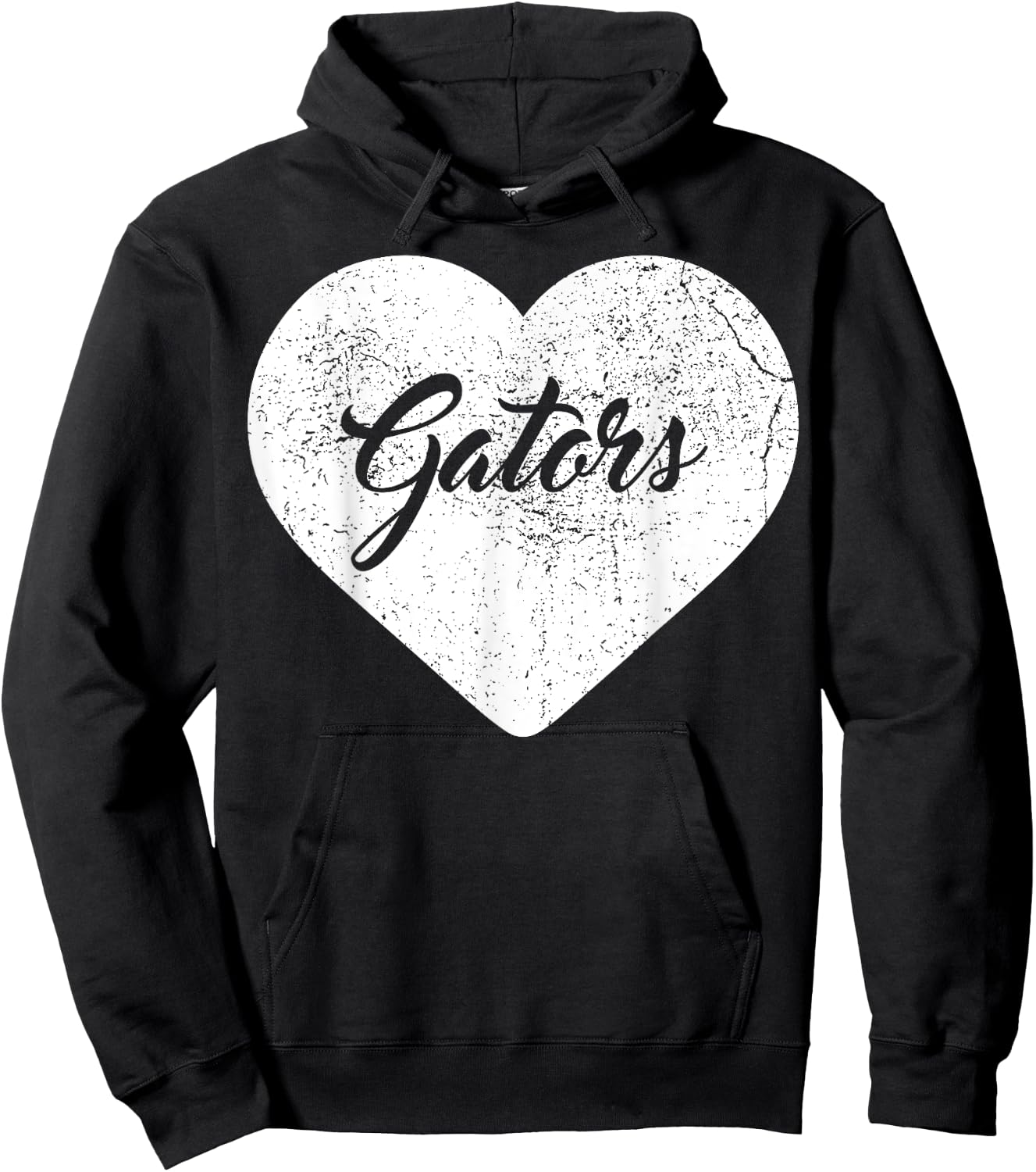 Gators School Sports Fan Team Spirit Mascot Heart Gift Hoodie - Hoodie | Black