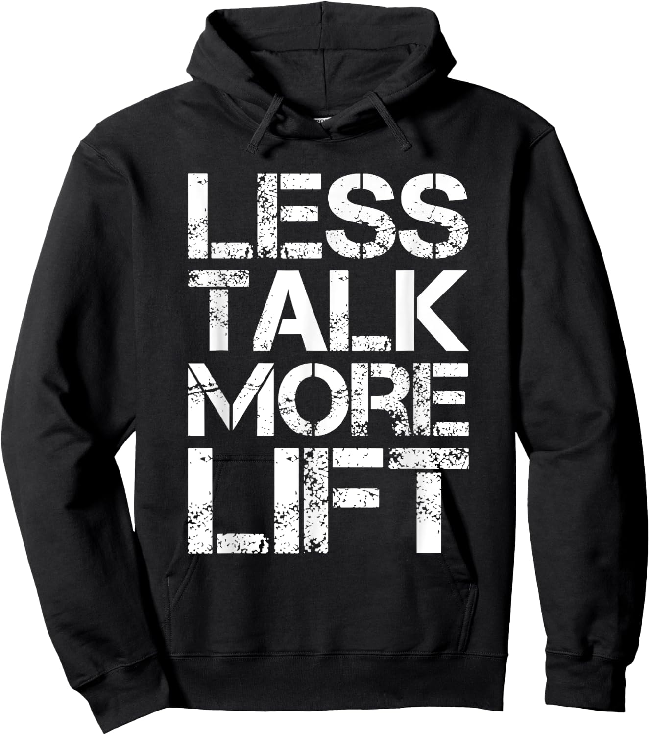 Less Talk More Lift Gym Fitness Motivation Hoodie - Hoodie | Black