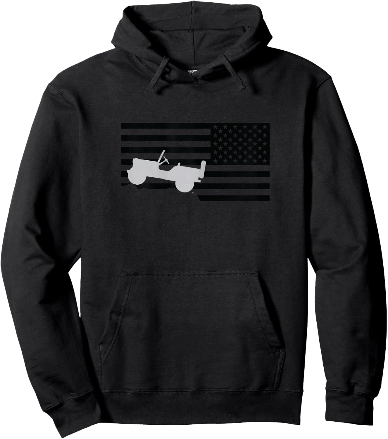 Jeep Flag Black Hoodie - Hoodie | Black
