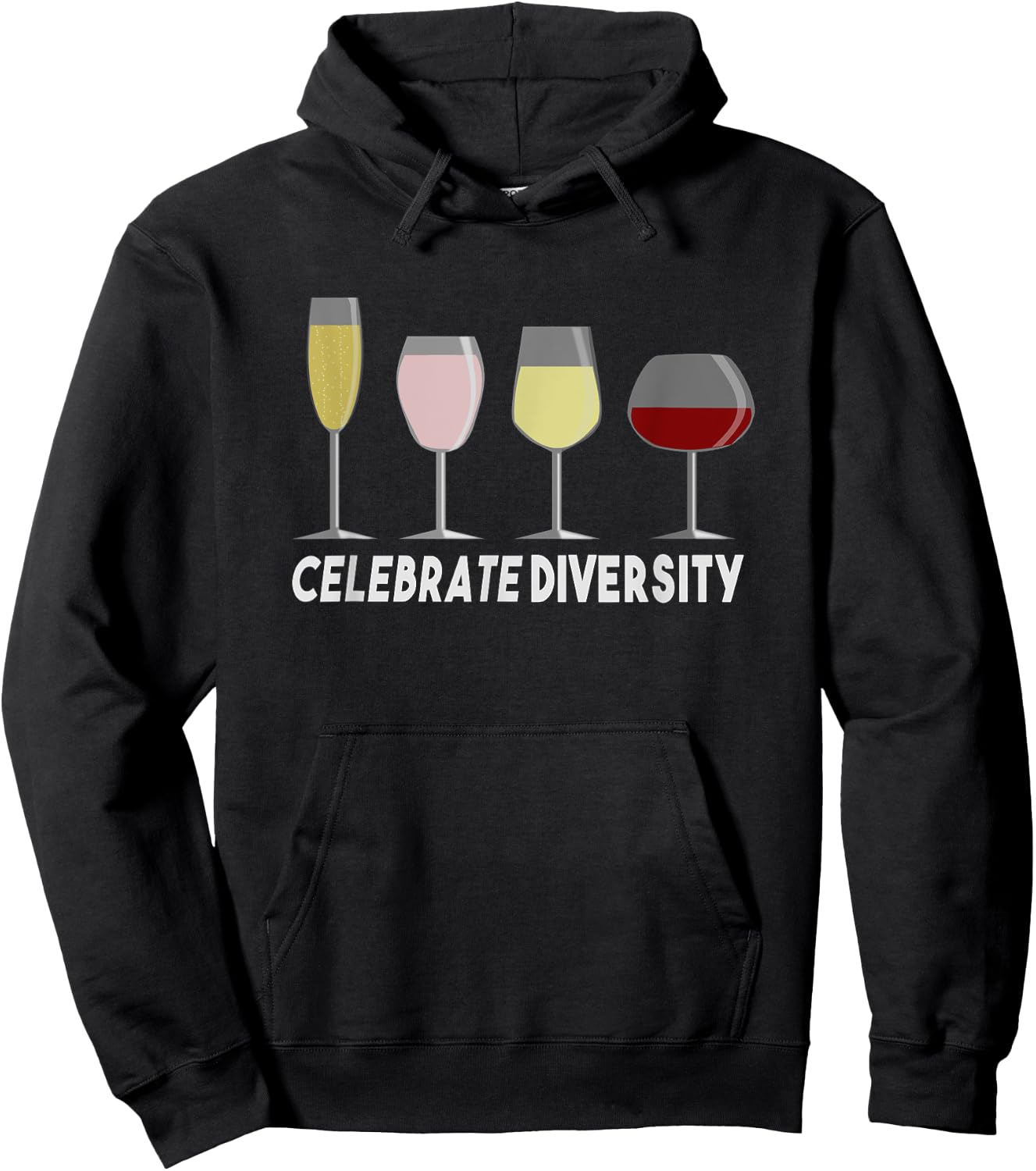 Celebrate Diversity Wine Lover Hoodie - Hoodie | Black