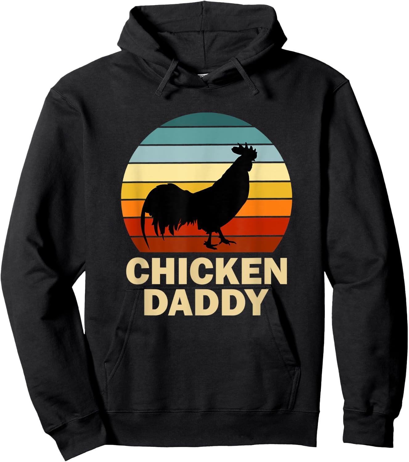 Chicken Daddy Vintage Chicken Daddy Farmer Hoodie - Hoodie | Black