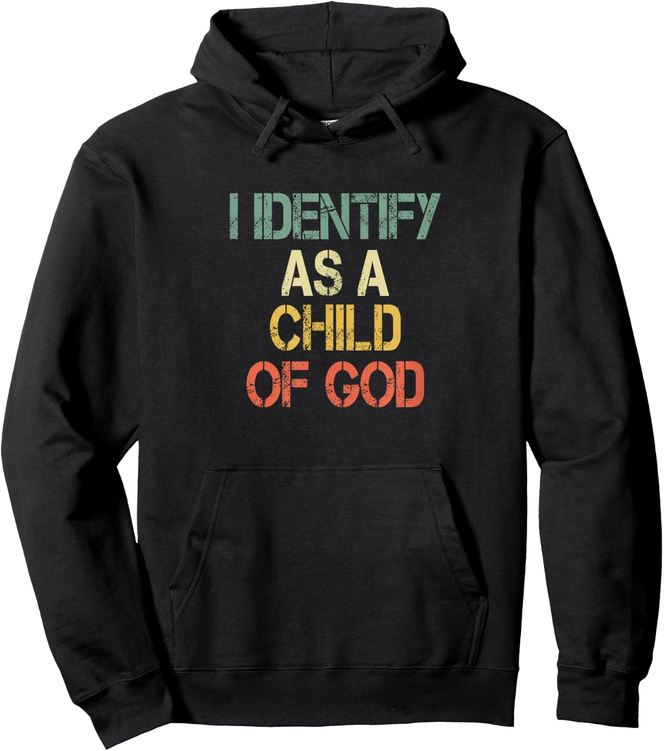 Christian Faith I Identify Child of God Men Fun Bible Church Hoodie - Hoodie | Black