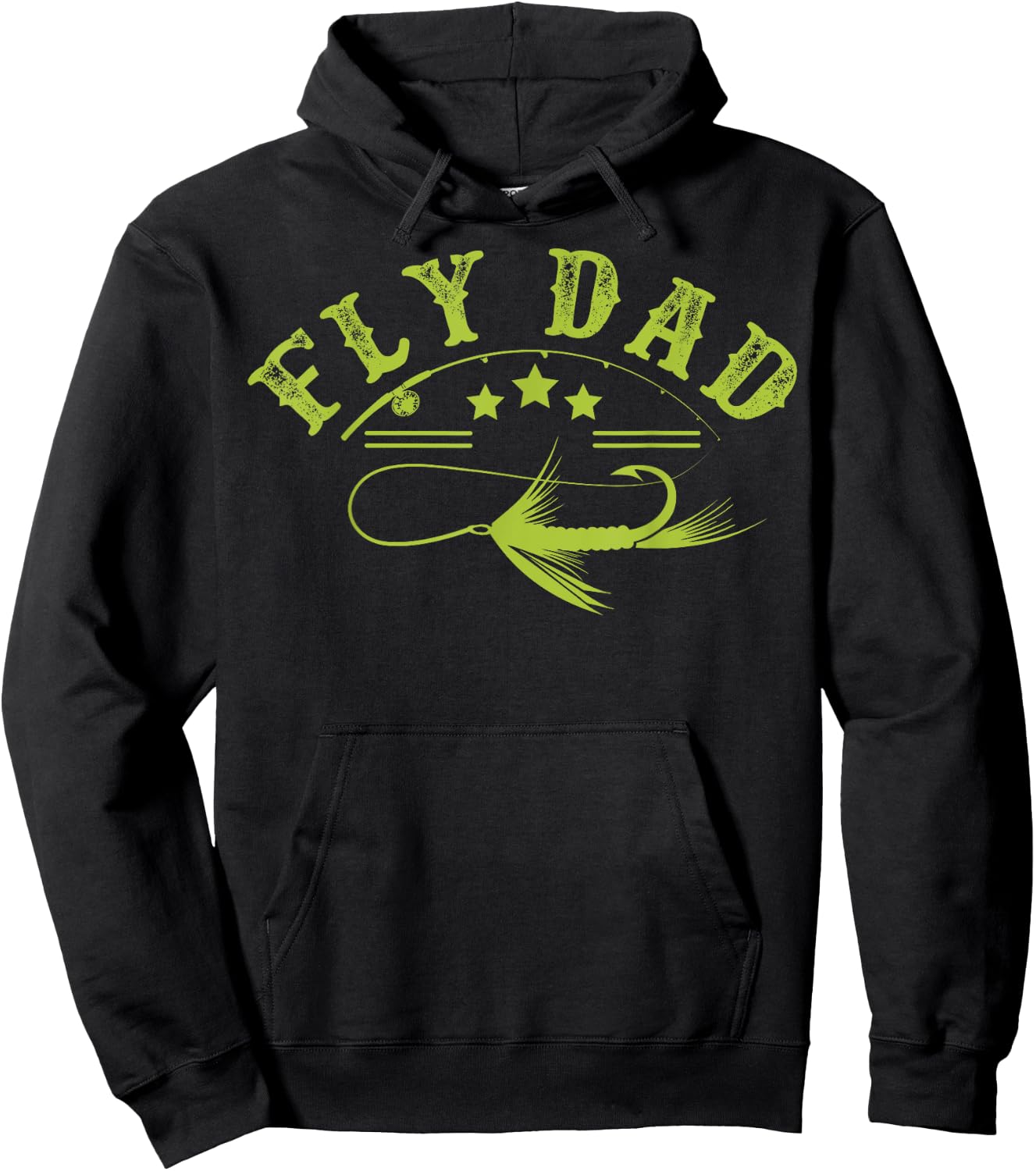 Dad Fly Fishing Fisherman Hoodie - Hoodie | Black