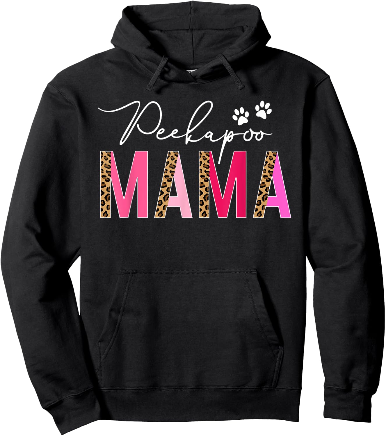 Peekapoo Mom Fur Parent Dog Owner Veterinarian Mother's Day Men Women Girls Kids Hoodie - Hoodie | Black