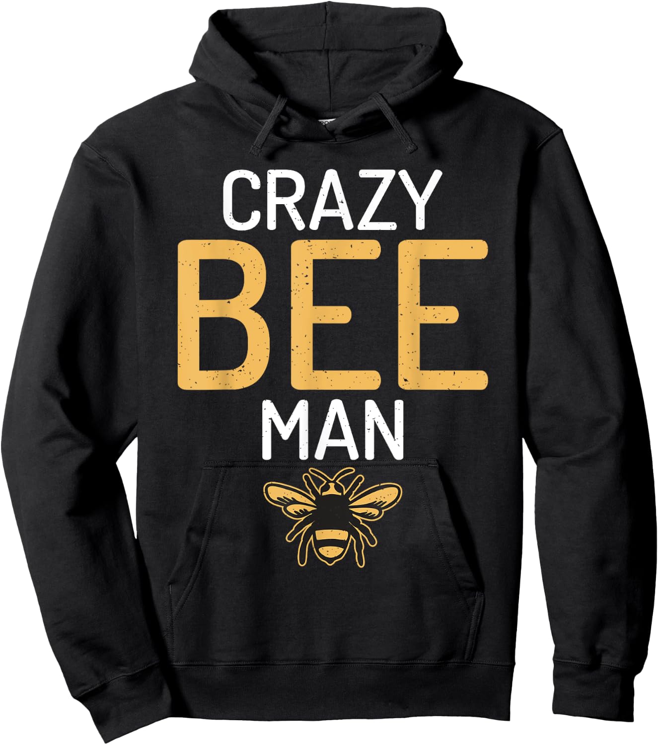 Crazy Bee Man Bee Lover Beekeeping Hoodie - Hoodie | Black