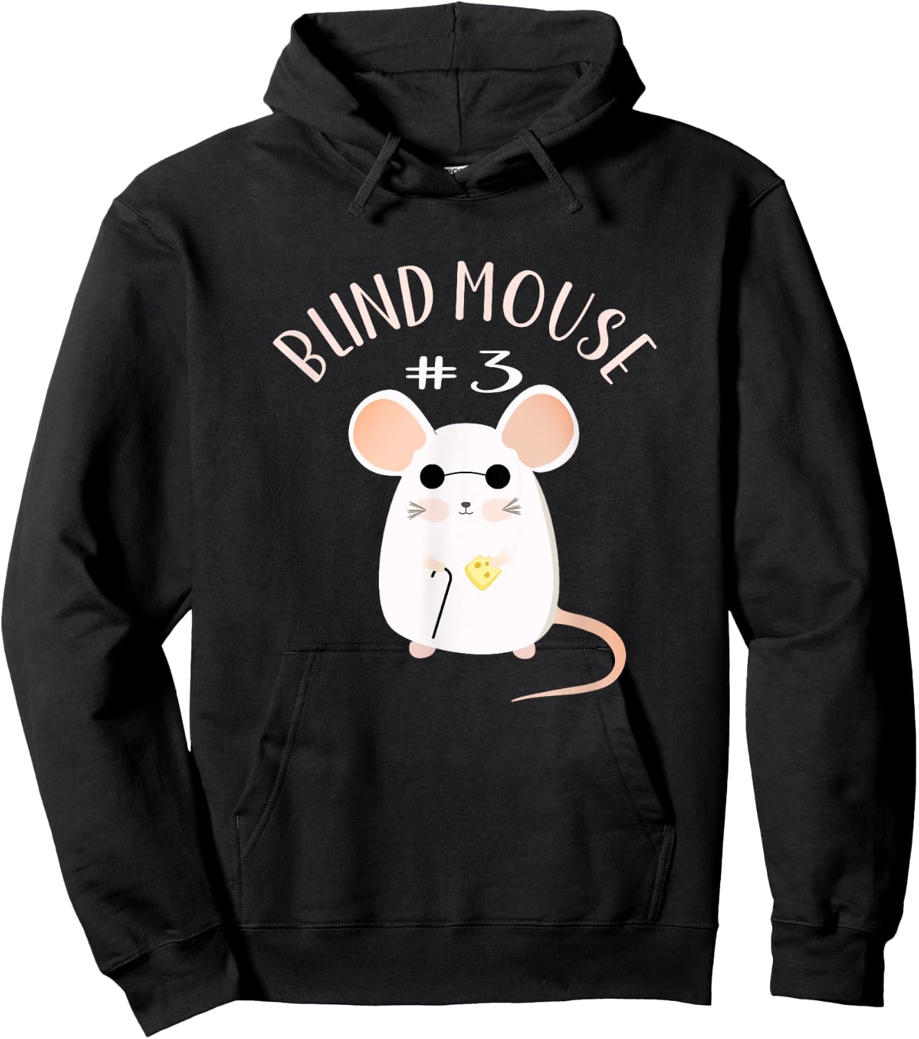 Three Blind Mice Matching Halloween Group Costume Mouse #3 Hoodie - Hoodie | Black