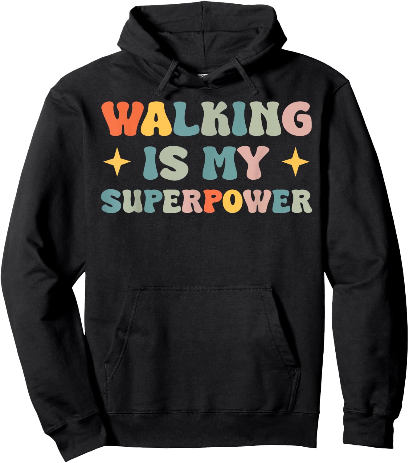 Walking Is My Superpower Hoodie - Hoodie | Black