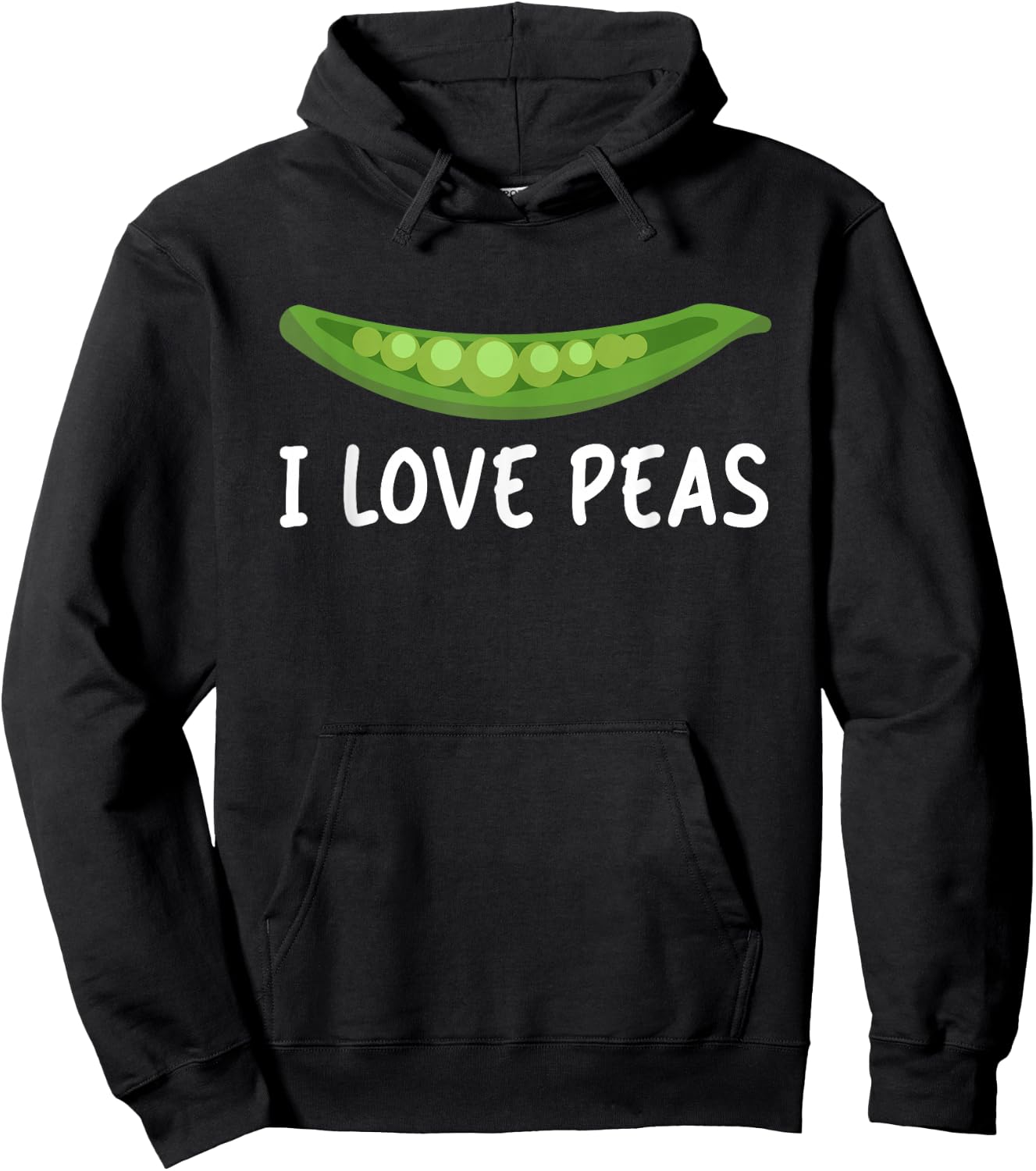 I Love Peas Hoodie - Hoodie | Black