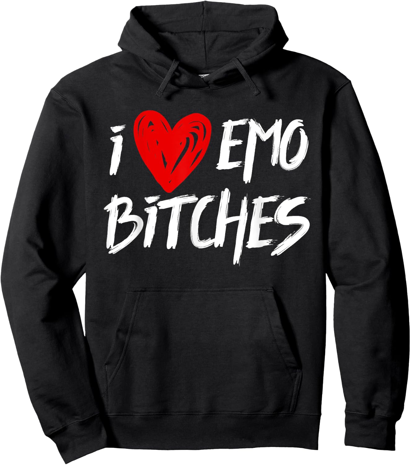 I Heart Emo Bitches Emo Girl Style Hoodie - Hoodie | Black