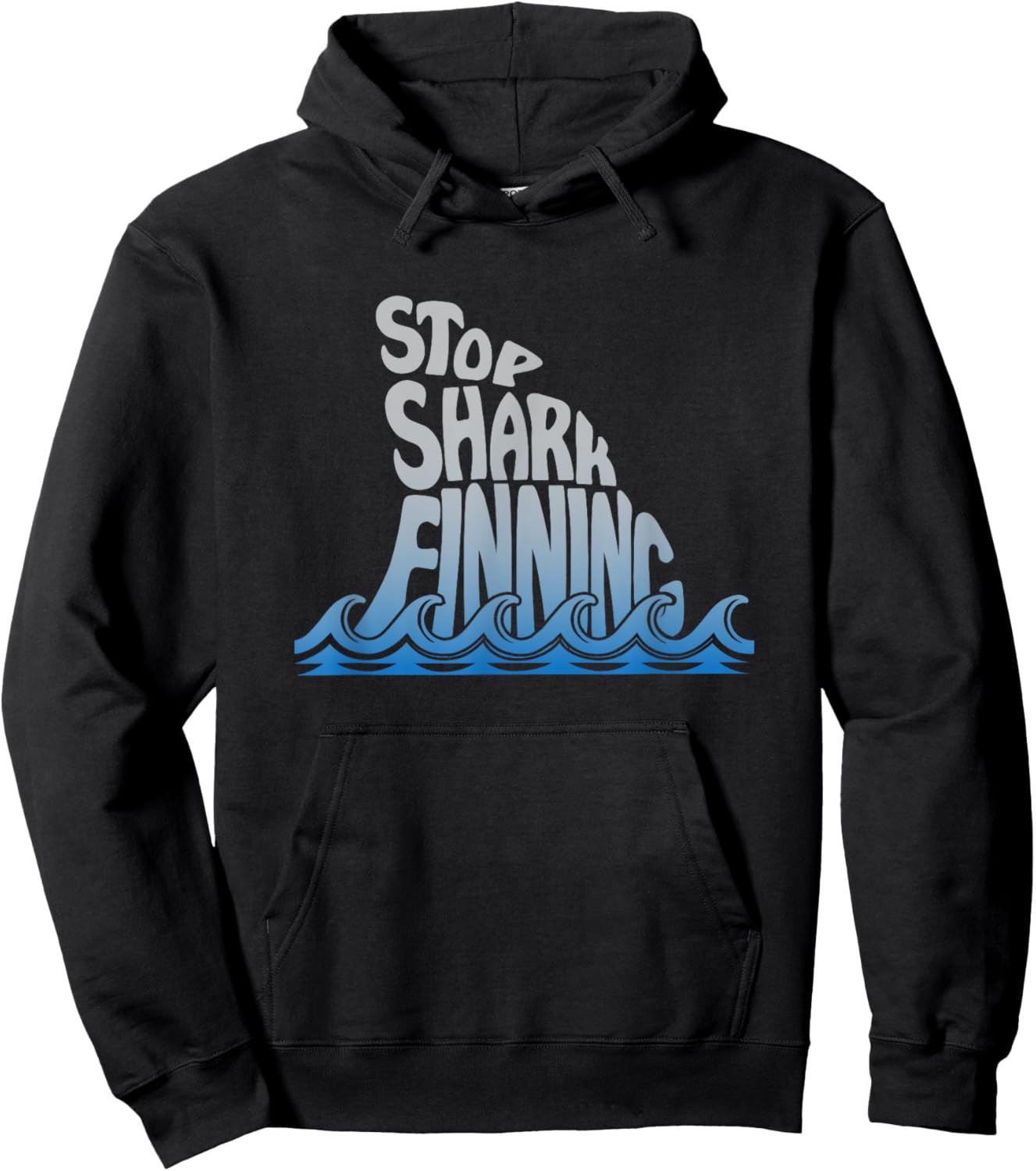 Stop Shark Finning Awareness Marine Biology Hoodie - Hoodie | Black