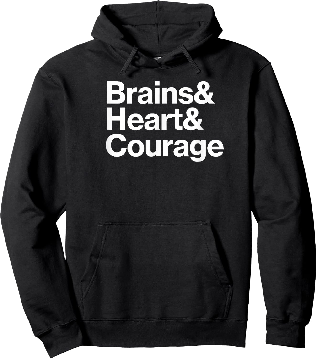 Wizard of Oz Theme - Brains & Heart & Courage Hoodie - Hoodie | Black