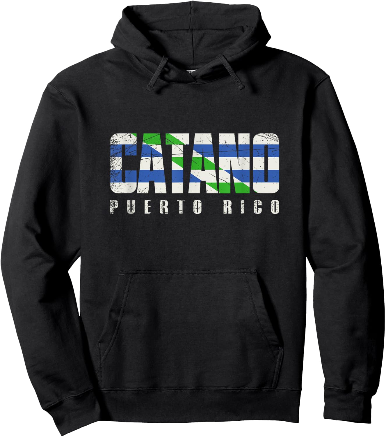 Cataño City in Puerto Rico, Cataño Flag Hoodie - Hoodie | Black