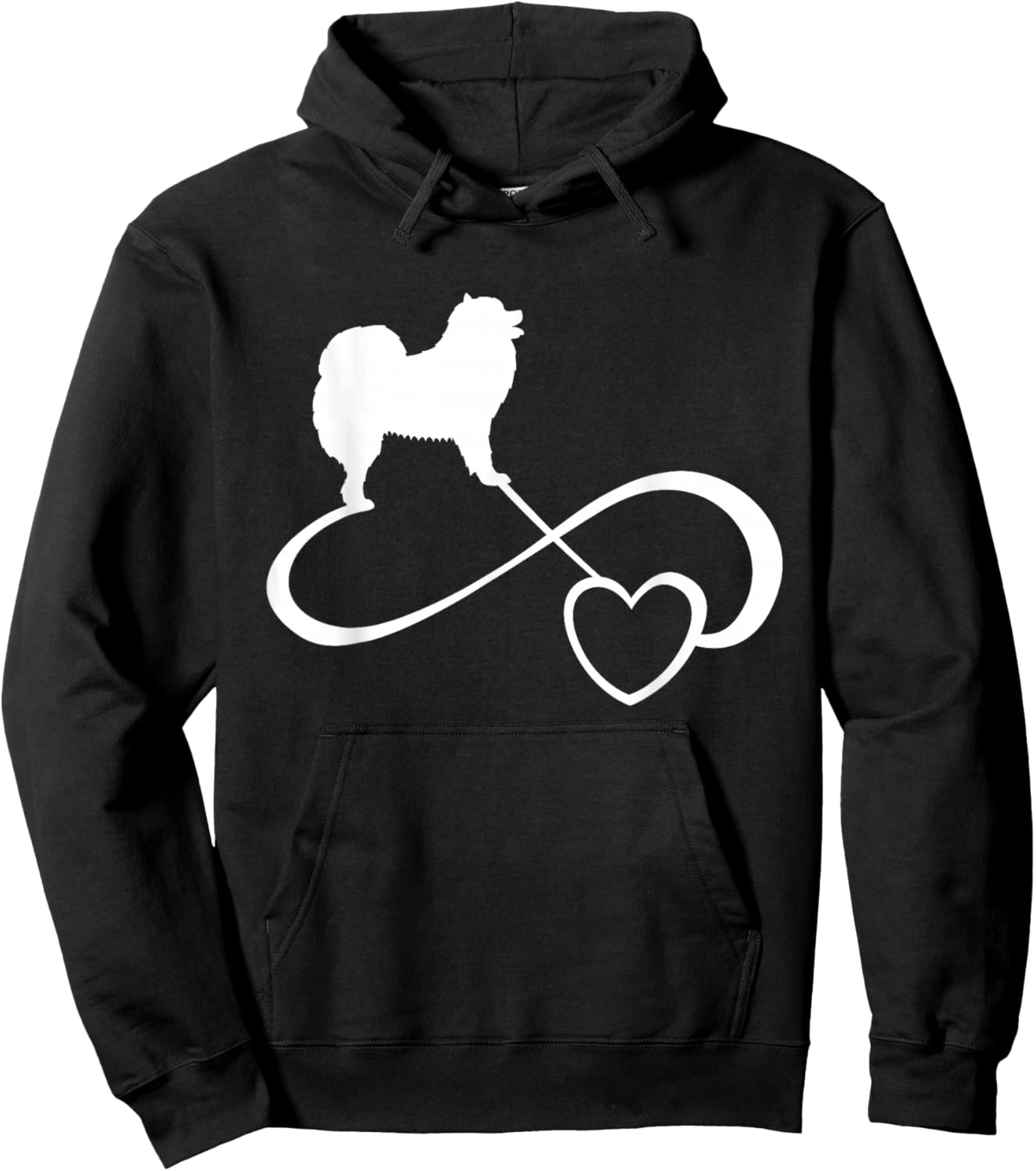 Samoyed Gift Dog Lover - Dog Breed Endless Love Heart Hoodie - Hoodie | Black