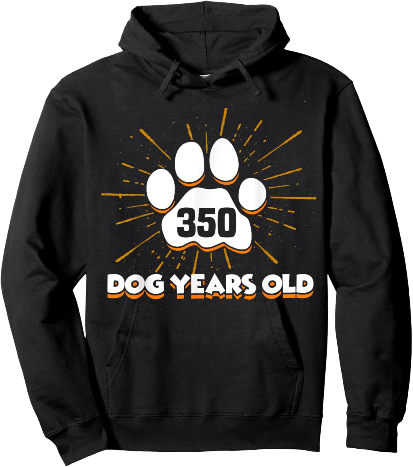350 Dogs Years Old 50th Birthday Shirt For Dog Lover Hoodie - Hoodie | Black