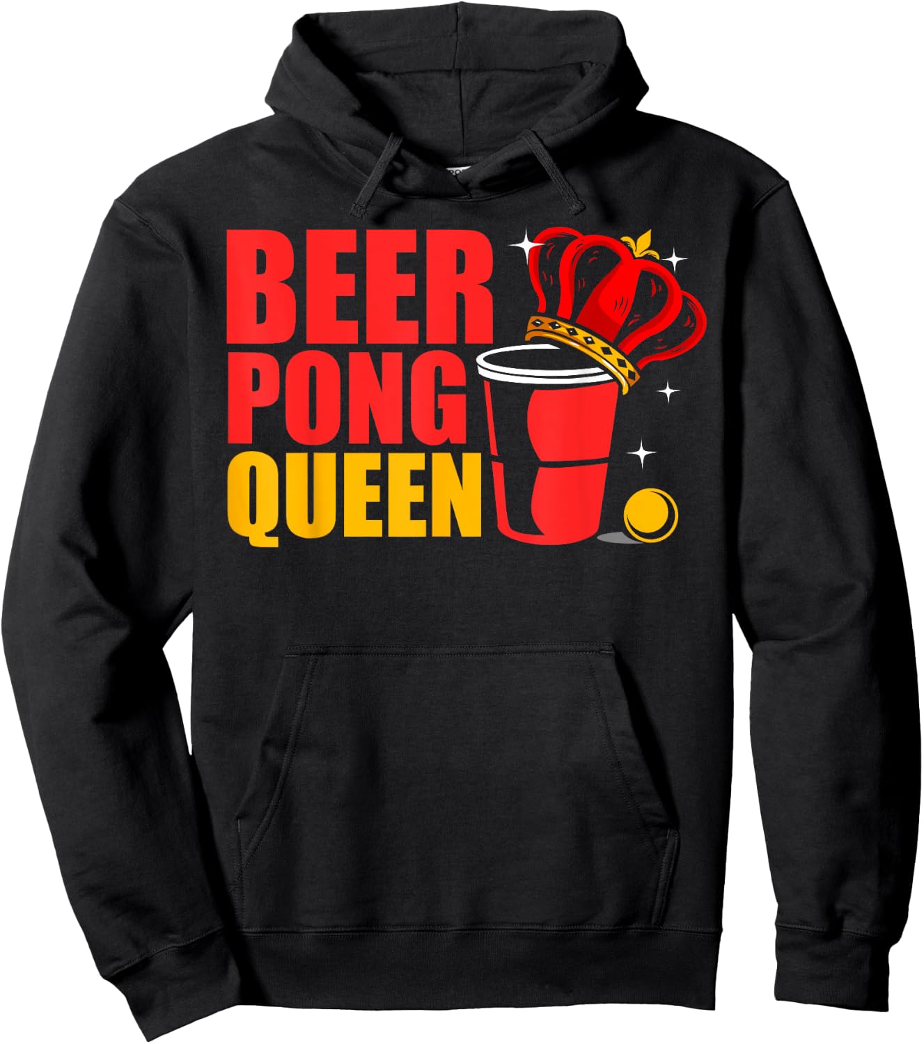 Beer Pong Queen Beer Pong Champion Beer Pong Drinking Games Hoodie - Hoodie | Black