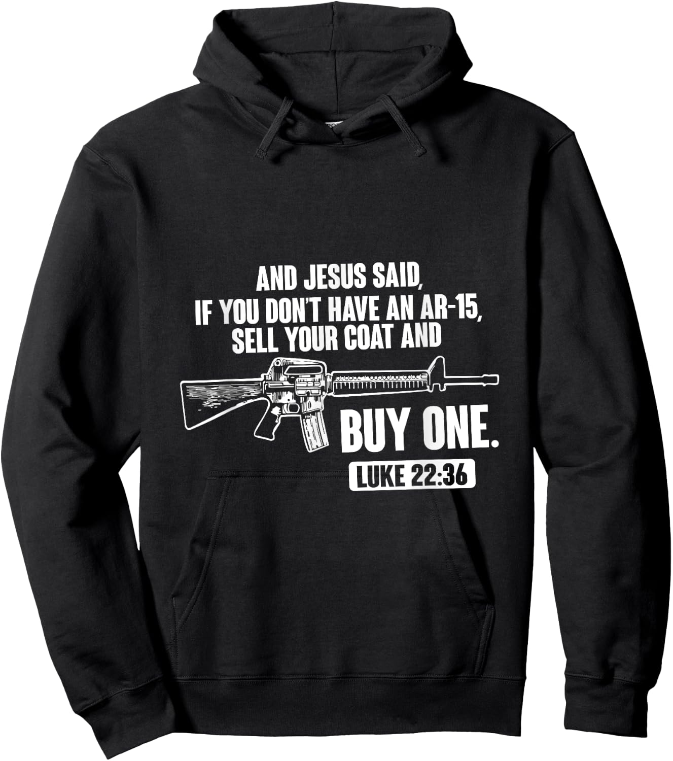 Sell Your Coat And Buy An AR-15 Funny Jesus Pro Gun Hoodie - Hoodie | Black