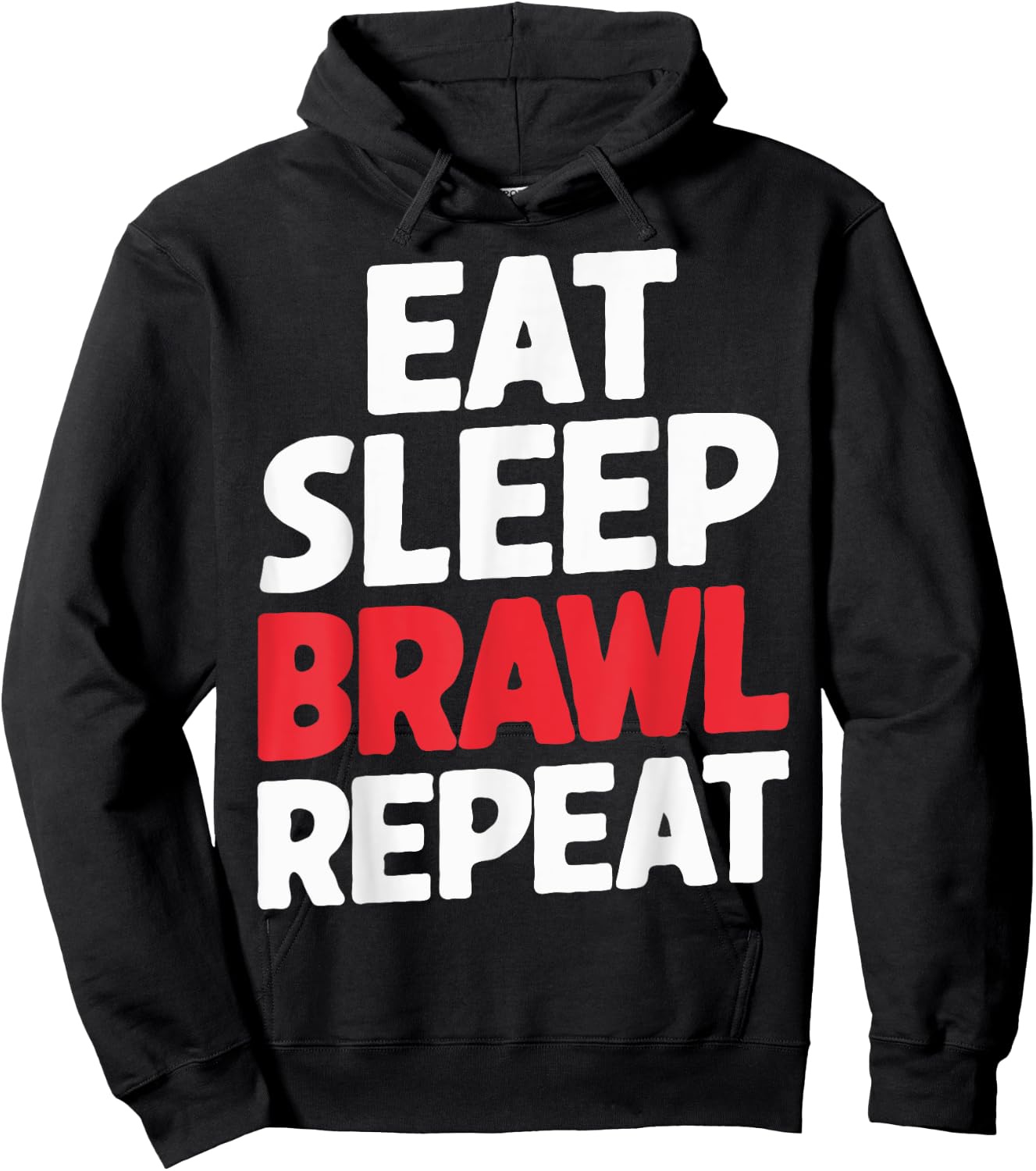 Eat Sleep Brawl Repeat Funny Stars Video Gamer Hoodie - Hoodie | Black