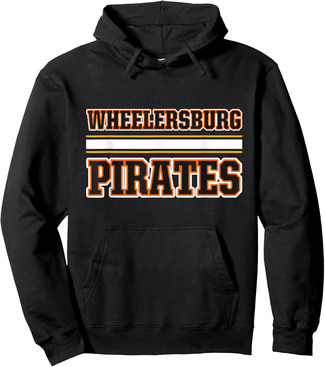 Wheelersburg Pirates Horizontal Stripes Hoodie - Hoodie | Black