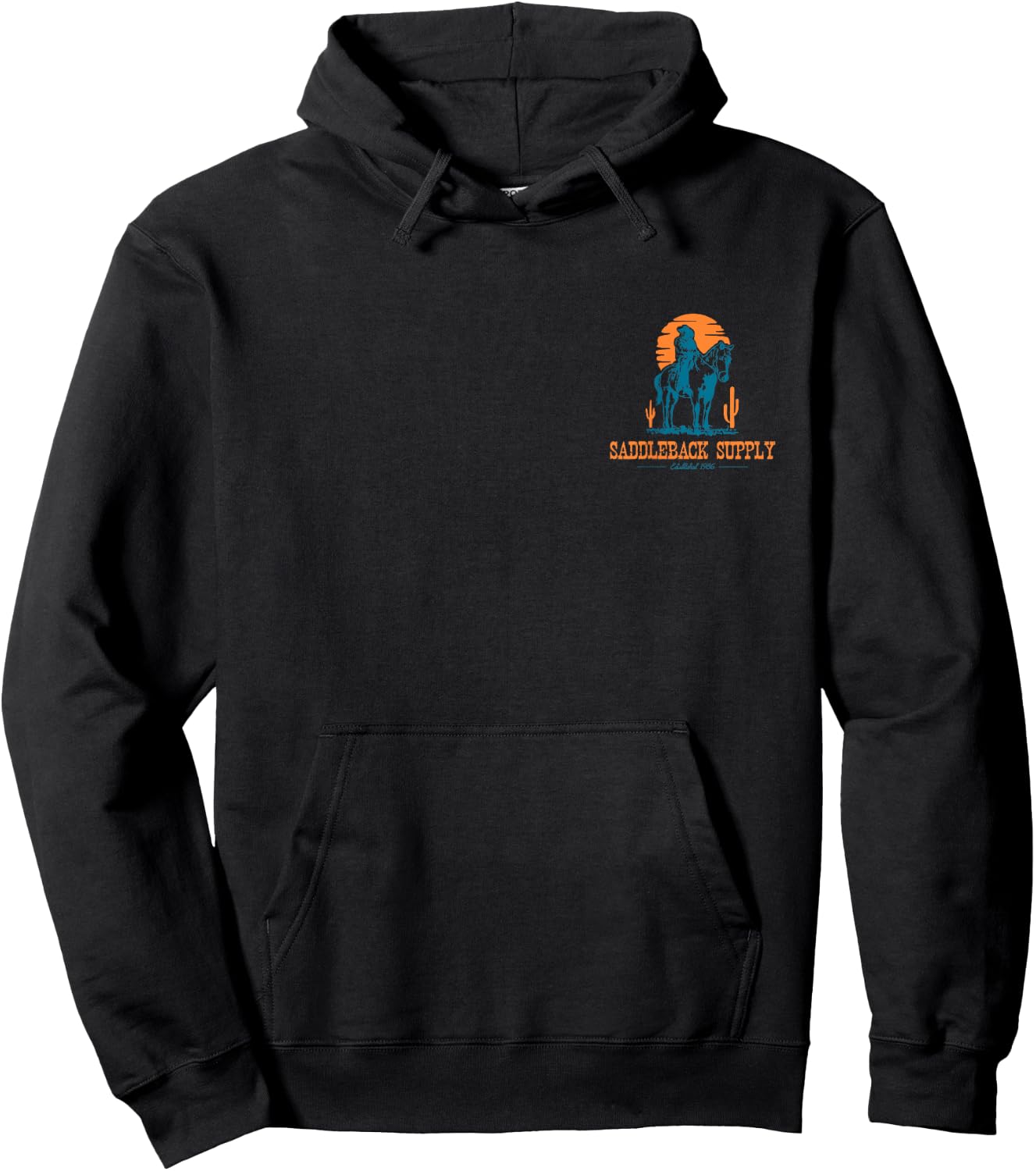 Saddleback Cowboy Trusted Steed Logo Graphic Hoodie - Hoodie | Black
