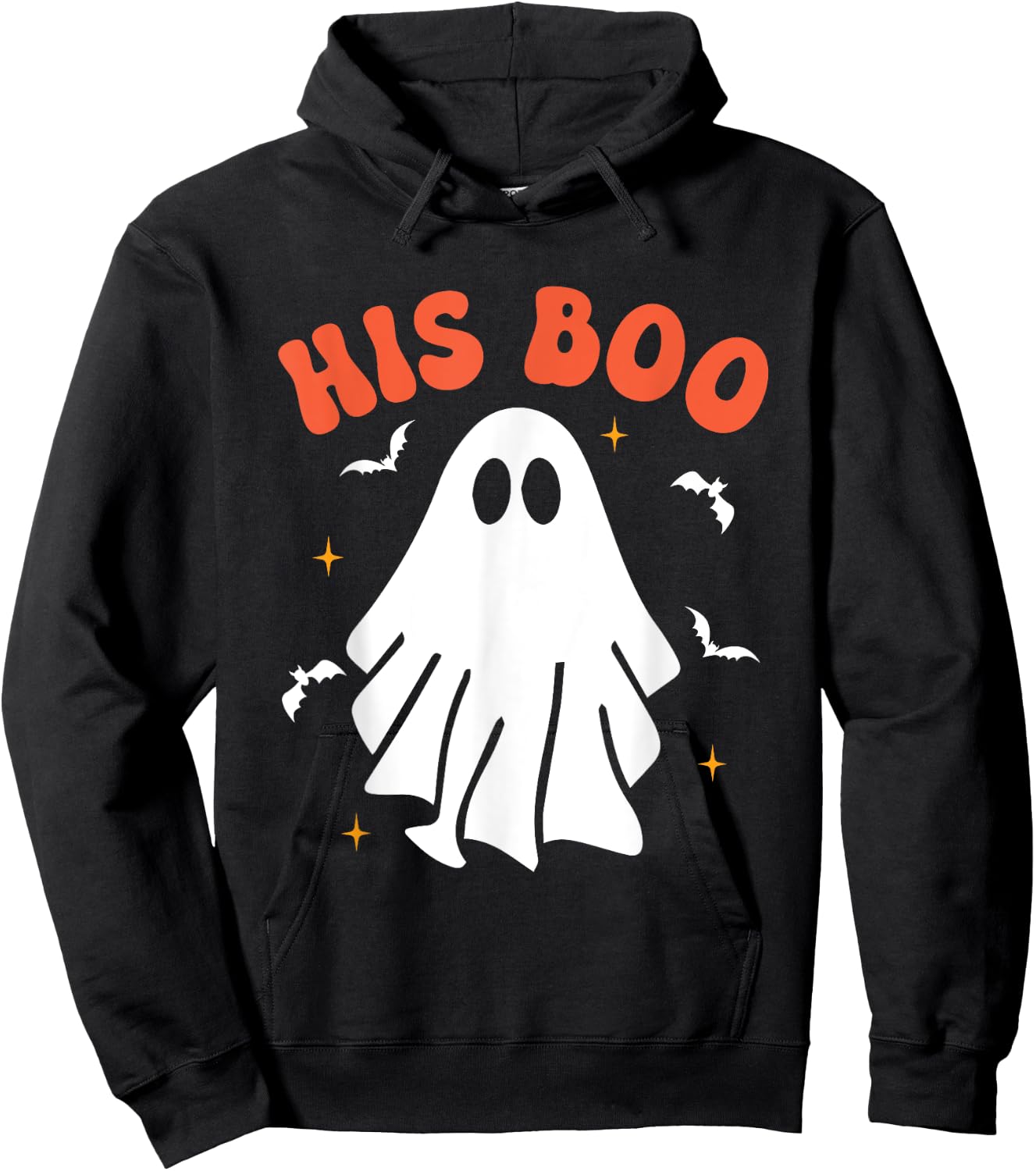 Her Boo & His Boo Funny Matching Halloween Pajama Couples Hoodie - Hoodie | Black