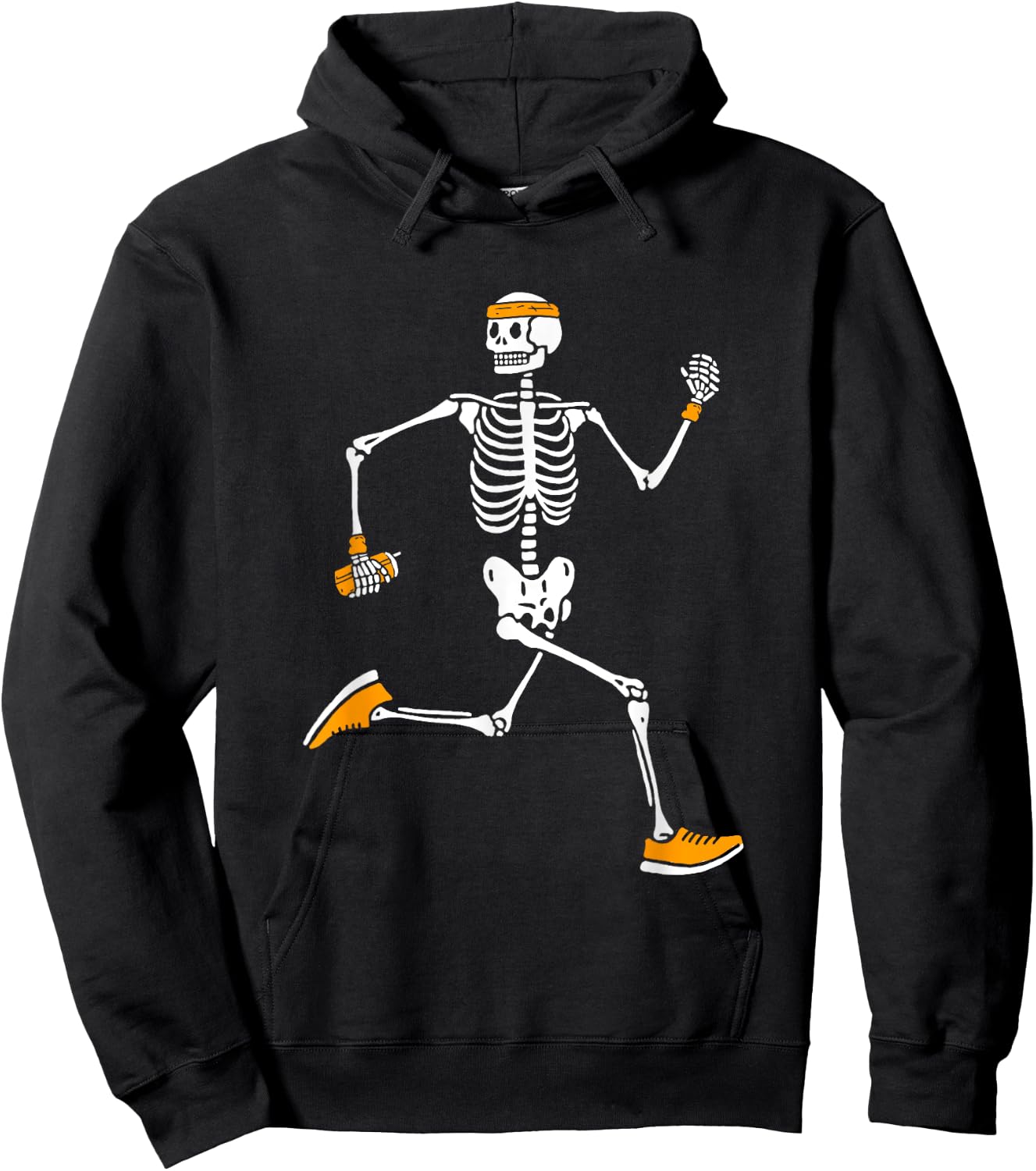 Running Skeleton Halloween Costume Marathon Runner Hoodie - Hoodie | Black