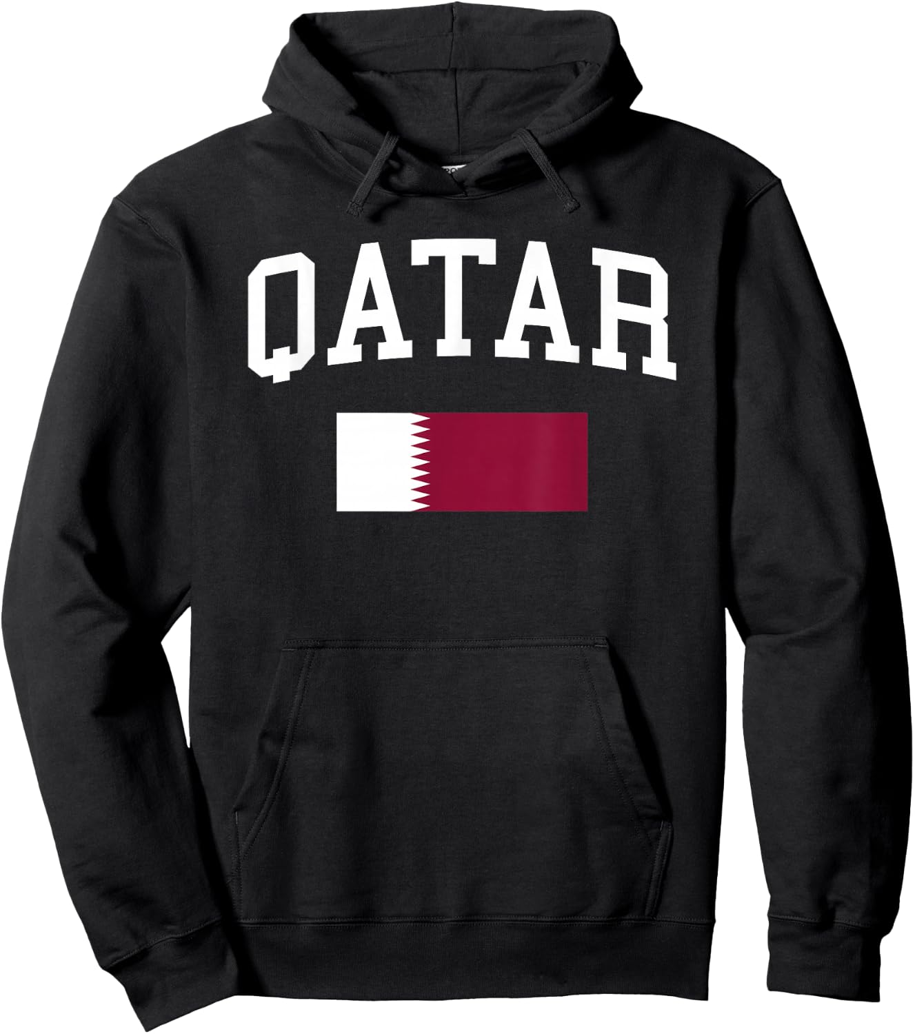 Qatari Flag Men Women Kids Qatar Hoodie - Hoodie | Black