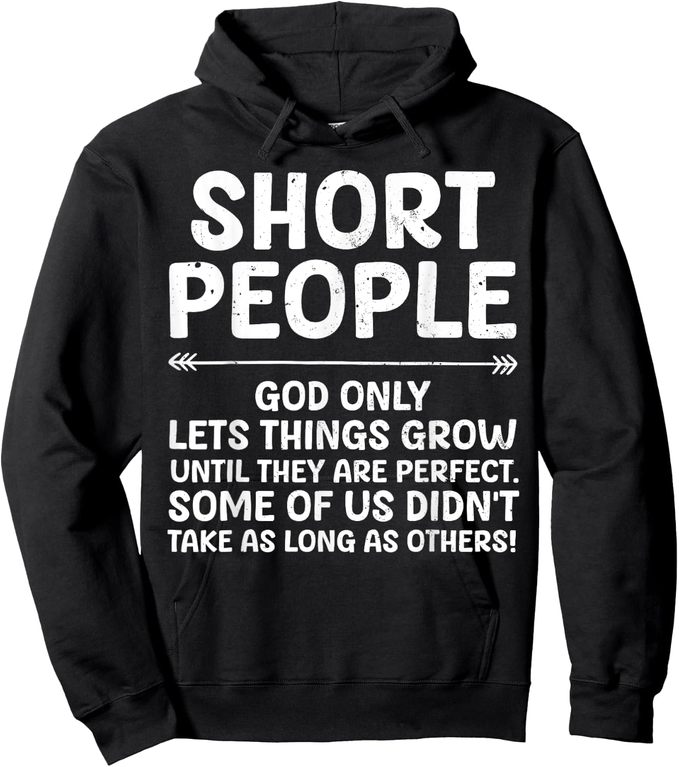 Funny Short People Art Women Short Girl Short People Hoodie - Hoodie | Black