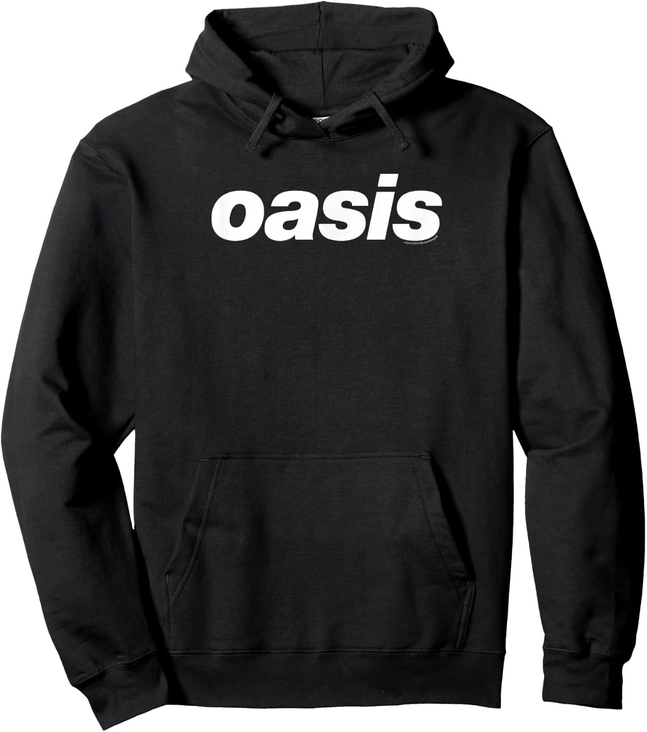 Oasis – White Logo On Navy Hoodie - Hoodie | Black