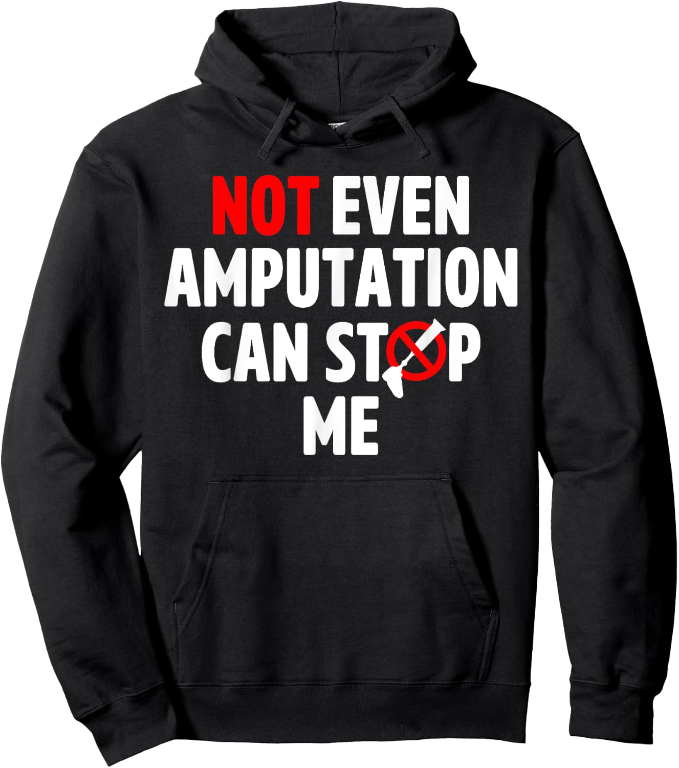 Amputee Humor Stop Leg Arm Funny Recovery Gifts Hoodie - Hoodie | Black