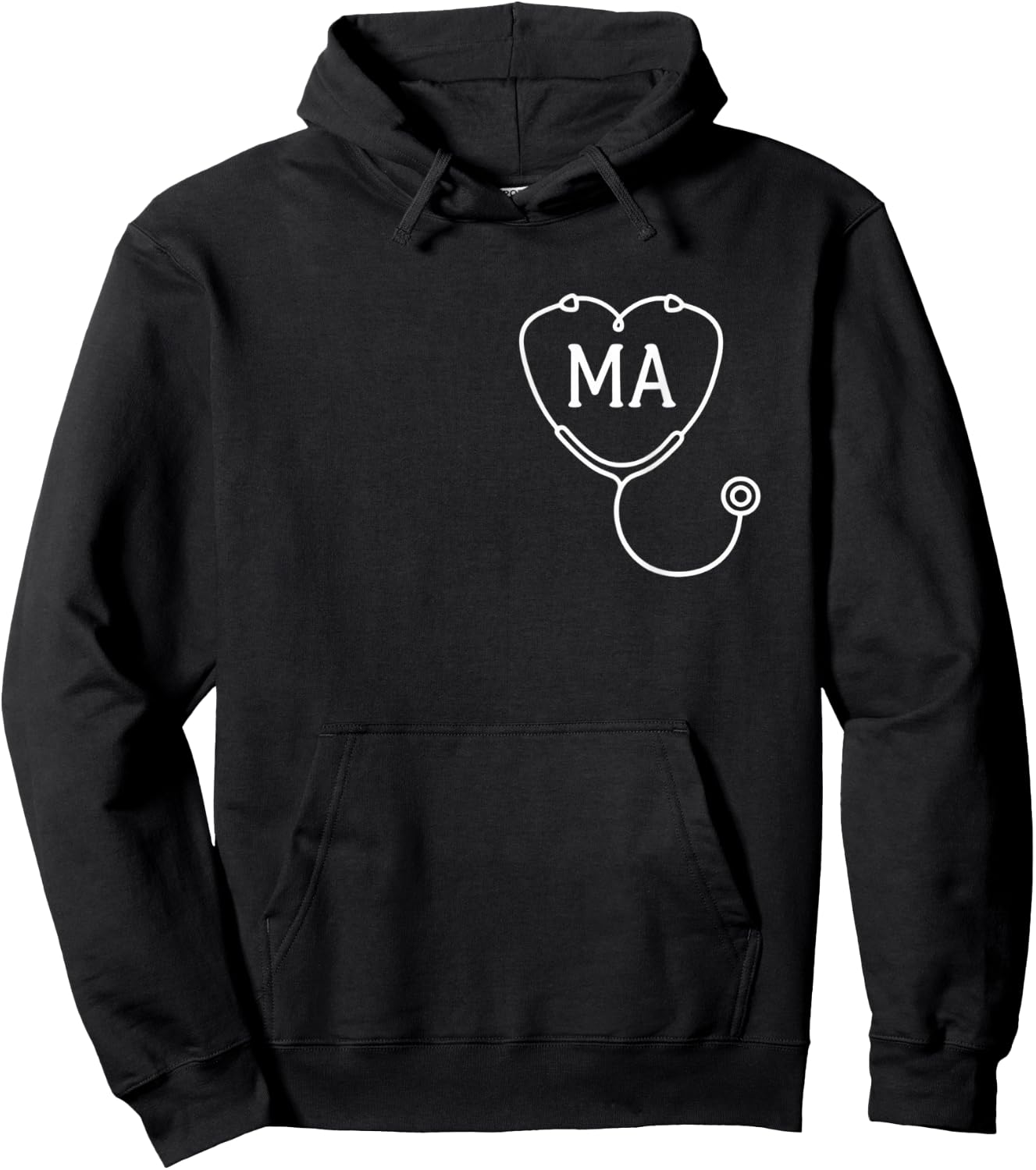 Nurse MA Stethoscope Heart Medical Assistant Pride Hoodie - Hoodie | Black