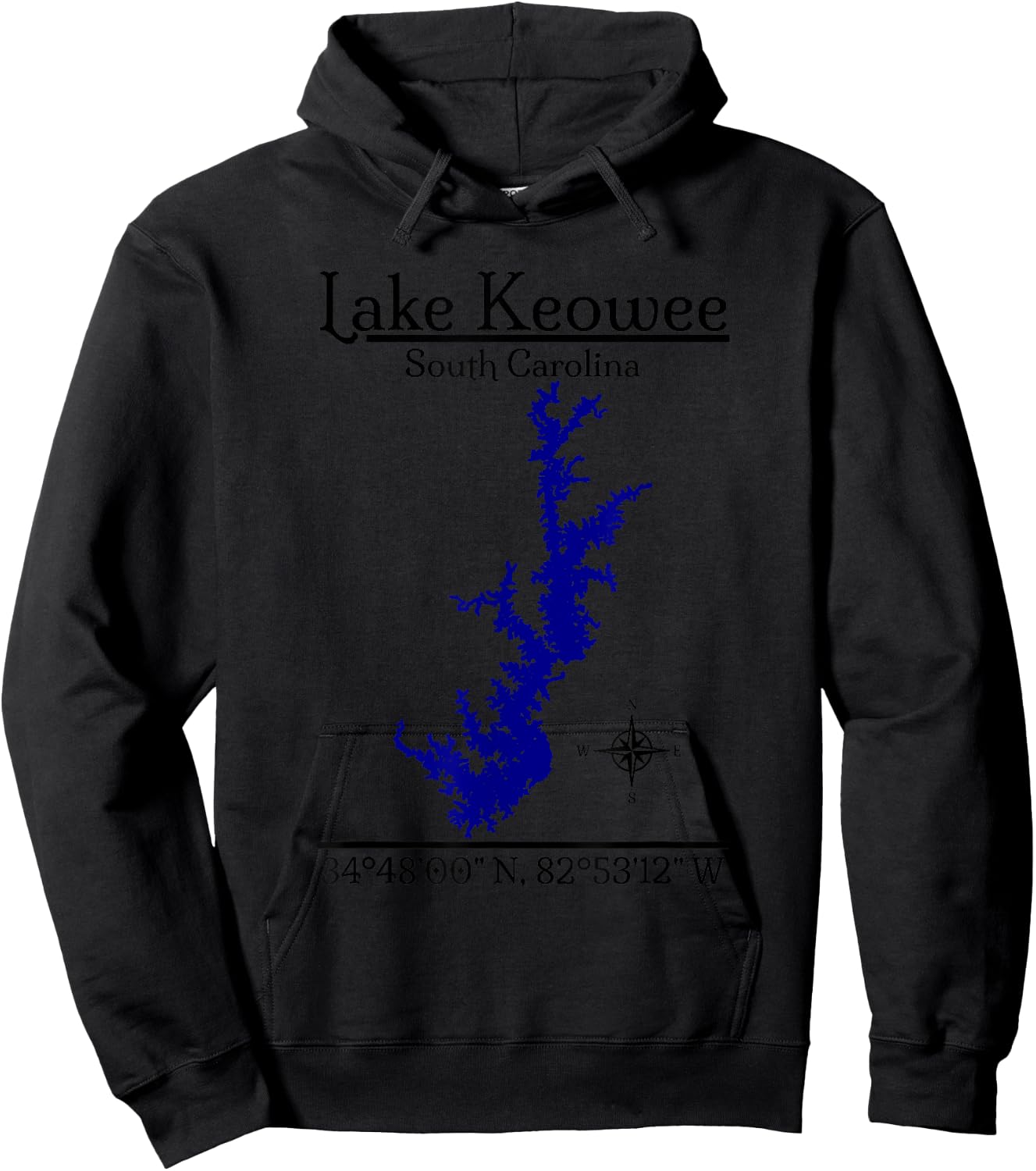 Lake Keowee - South Carolina Hoodie - Hoodie | Black
