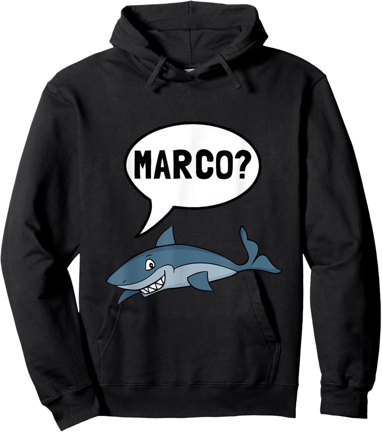 Shark Marco Polo Ocean Vacation Funny Hoodie - Hoodie | Black